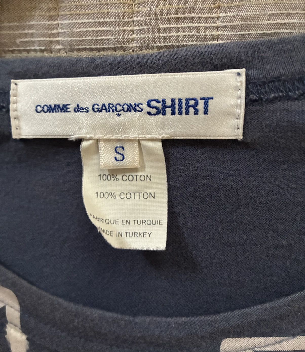Comme des Garcons Comme des Garçon Geometric Design Blue Long Sleeve Shirt Size US S / EU 44-46 / 1 - 5 Thumbnail