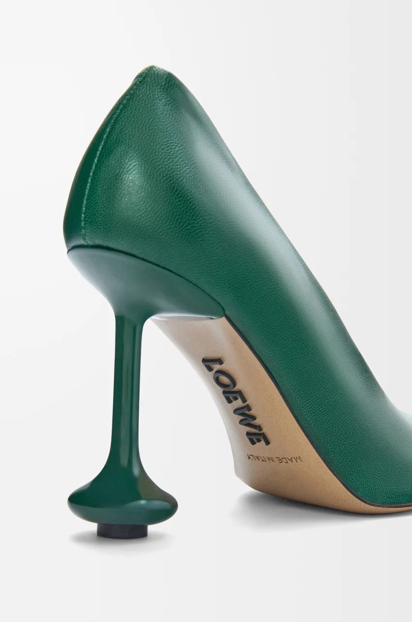Loewe o1loc1c0525 Toy Pump In Goatskin in Forest Green Size US 5 / IT 35 - 4 Thumbnail
