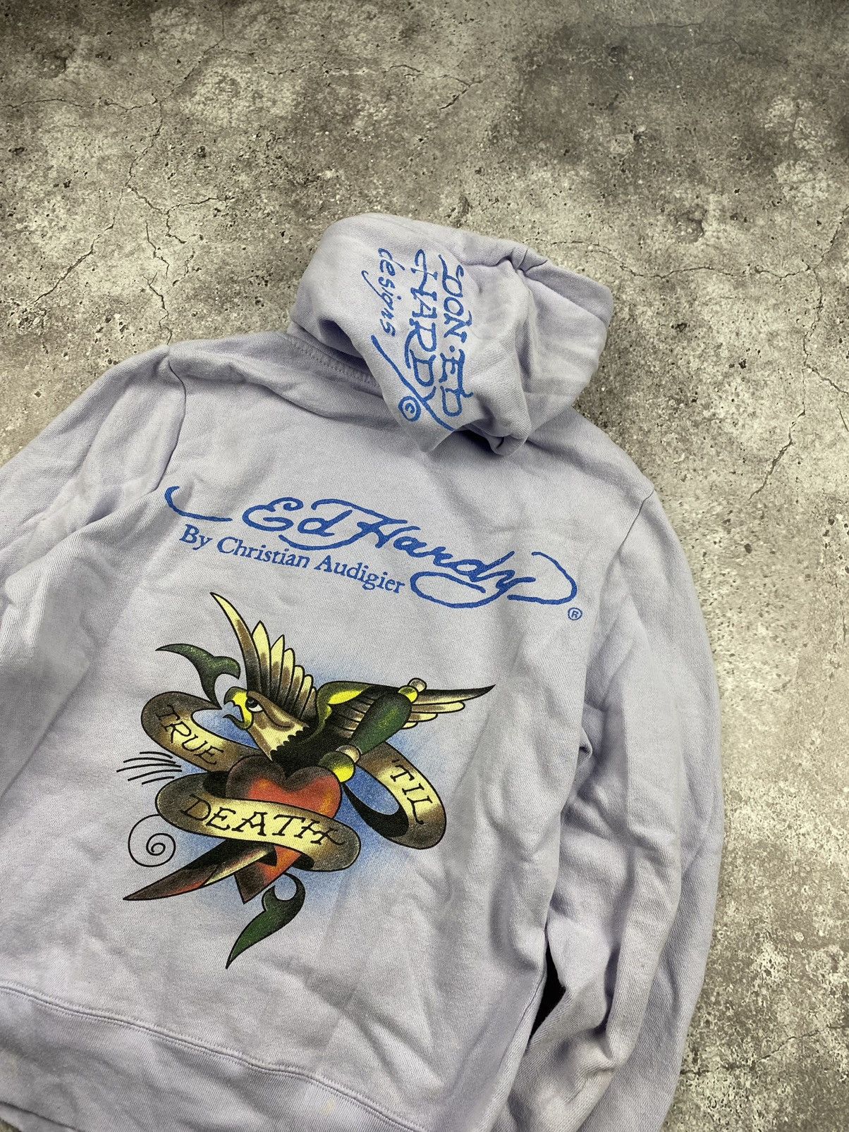 Christian Audigier × Ed Hardy × Vintage VINTAGE ED HARDY Y2K ETERNAL LOVE EAGLE TATOO ZIP HOODIE Size M / US 6-8 / IT 42-44 - 2 Thumbnail