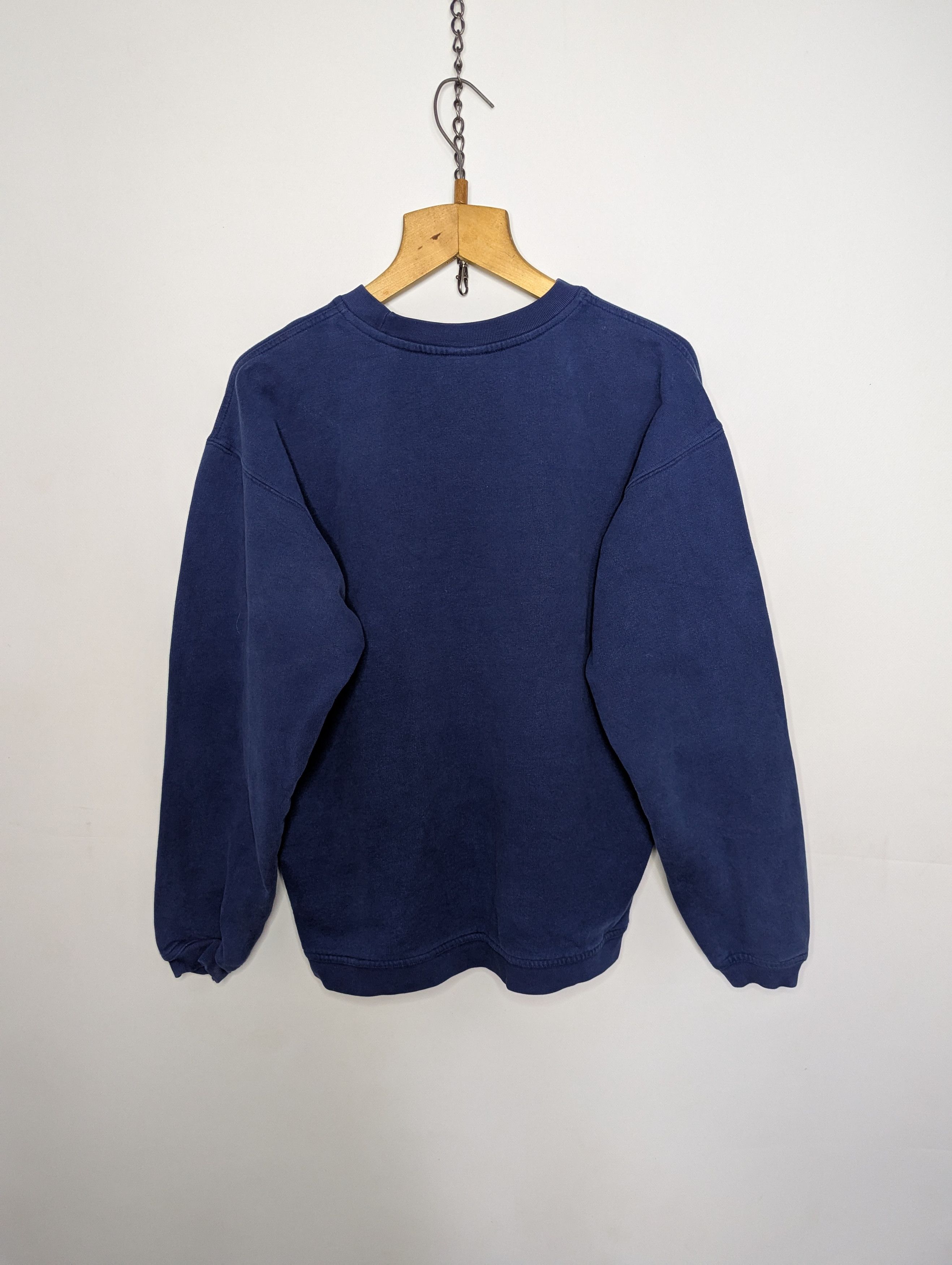 Nike × Vintage Women's Dark Blue Oversized Sweatshirt with Big Logo Swoosh Size M / US 6-8 / IT 42-44 - 8 Thumbnail