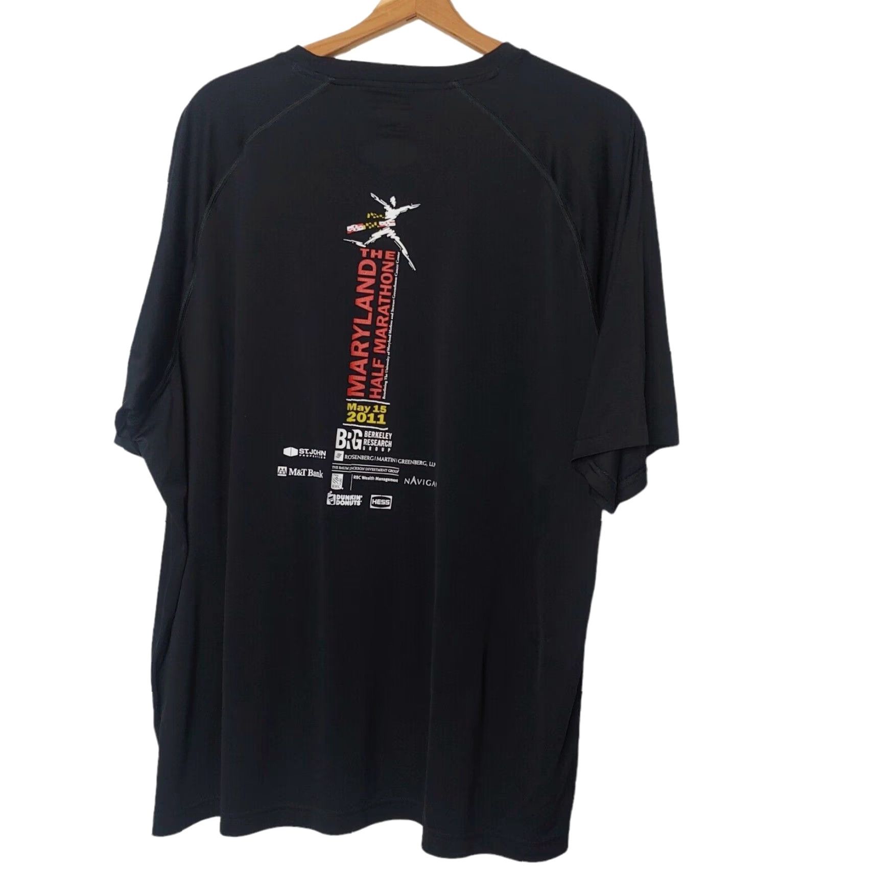 Under Armour Under Armour Maryland Half Marathon 2011 Shirt Black T-Shirt Mens 2XL Run Athletic Heat Gear Loose Short Sleeve Crew Neck Graphic Print Size US XXL / EU 58 / 5 - 3 Thumbnail
