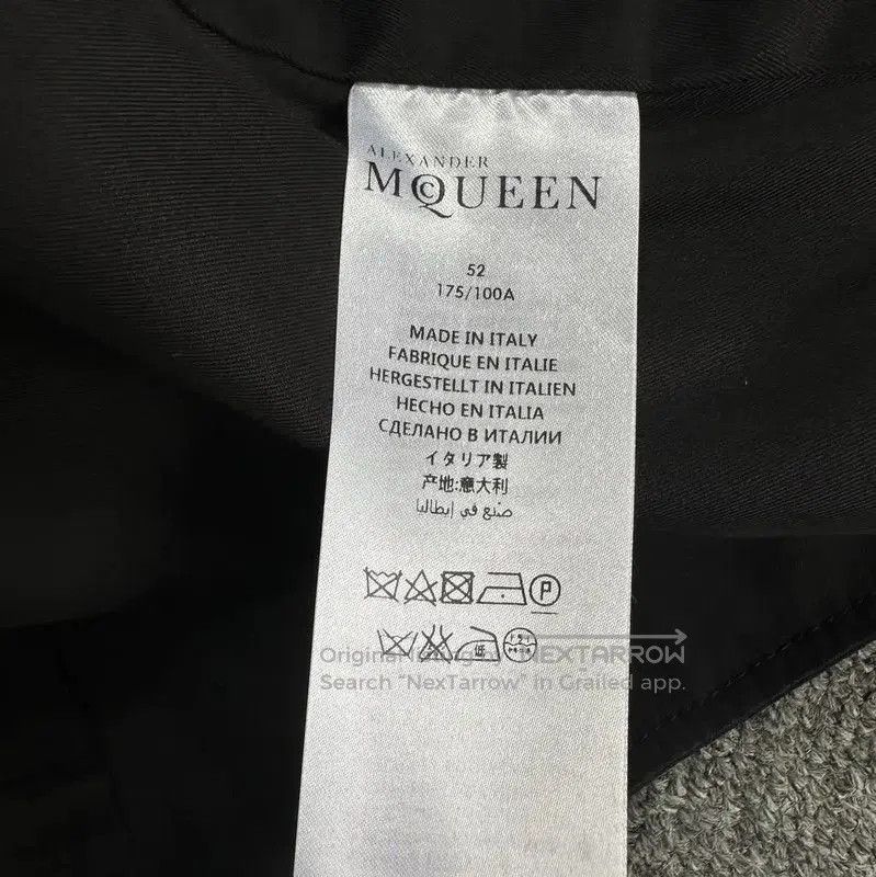 Alexander McQueen Alexander McQueen Black Cotton Embroidered Long Jacket . Size US XL / EU 56 / 4 - 6 Thumbnail