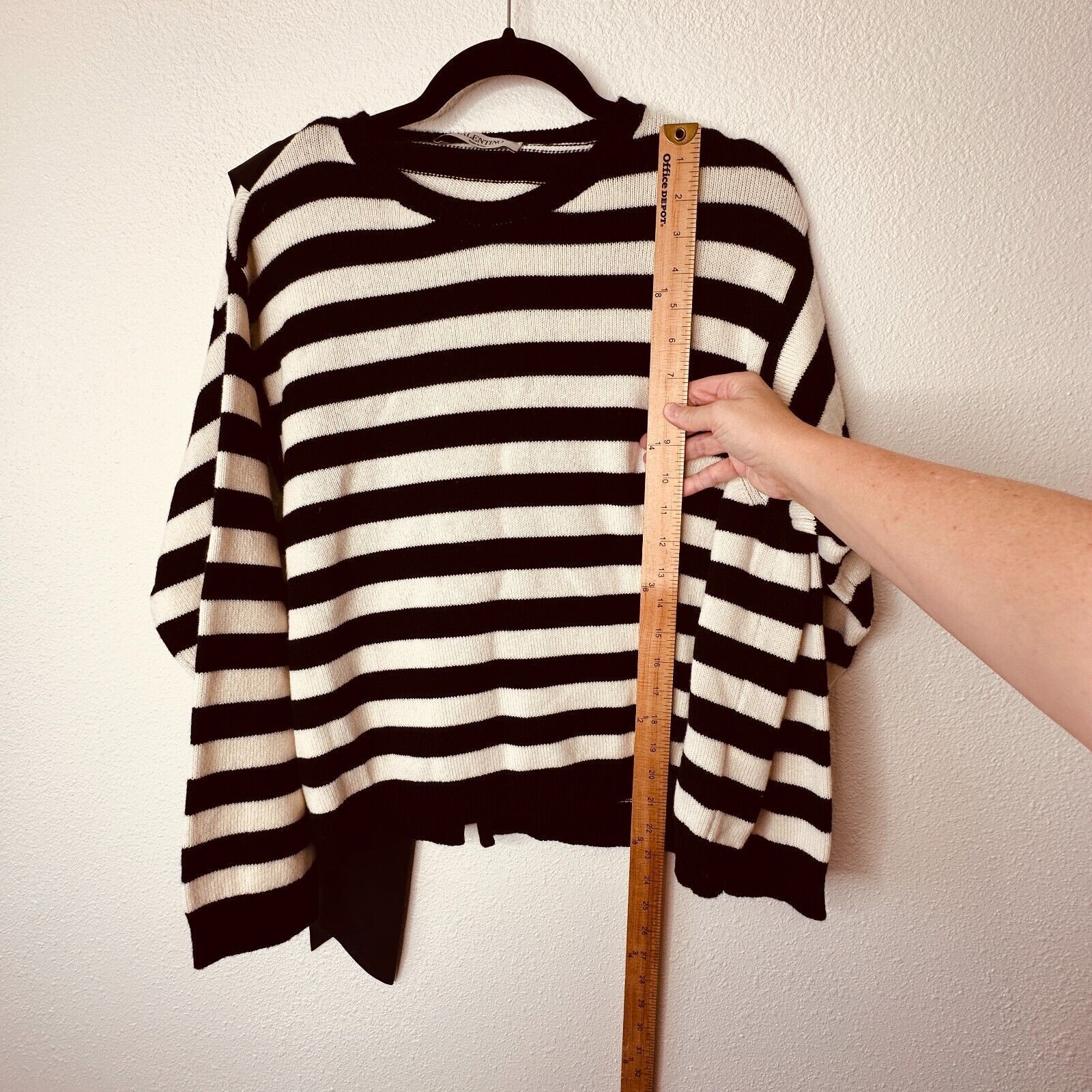 Valentino Valentino Horizontal Stripe Open Back Satin Shoulder Tie Top Size L / US 10 / IT 46 - 16 Thumbnail