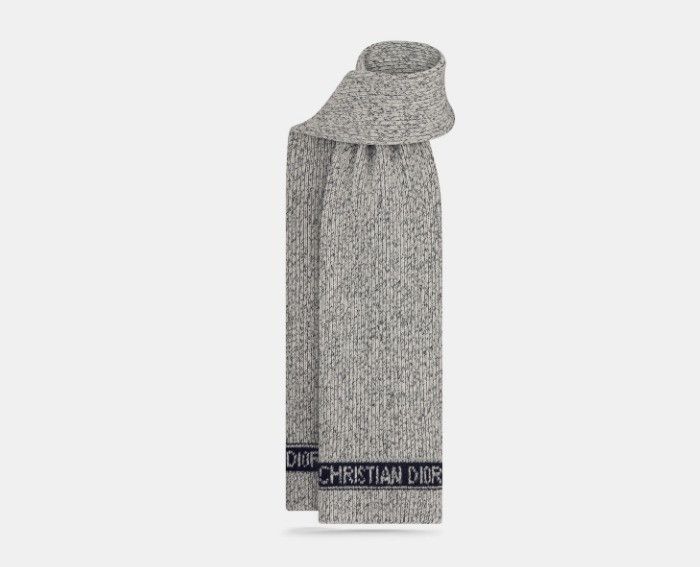 Dior o1w1db10425 31DWI21 Size: OS / Scarf in Ecru & Navy Blue Size ONE SIZE - 2 Thumbnail