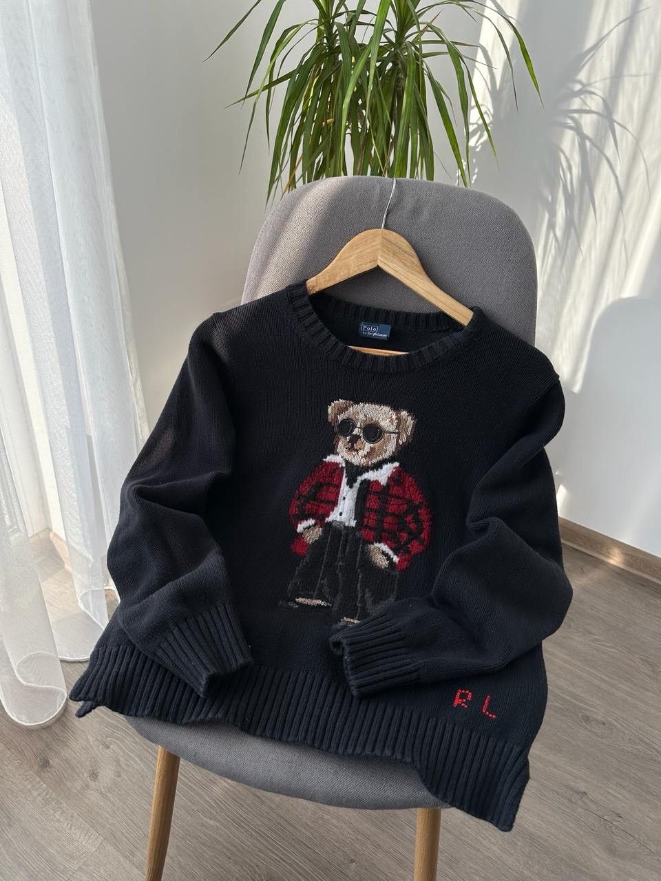 Polo Ralph Lauren × Vintage Vintage Polo Ralph Lauren Blue Polo Bear Sweater Size US S / EU 44-46 / 1 - 7 Thumbnail