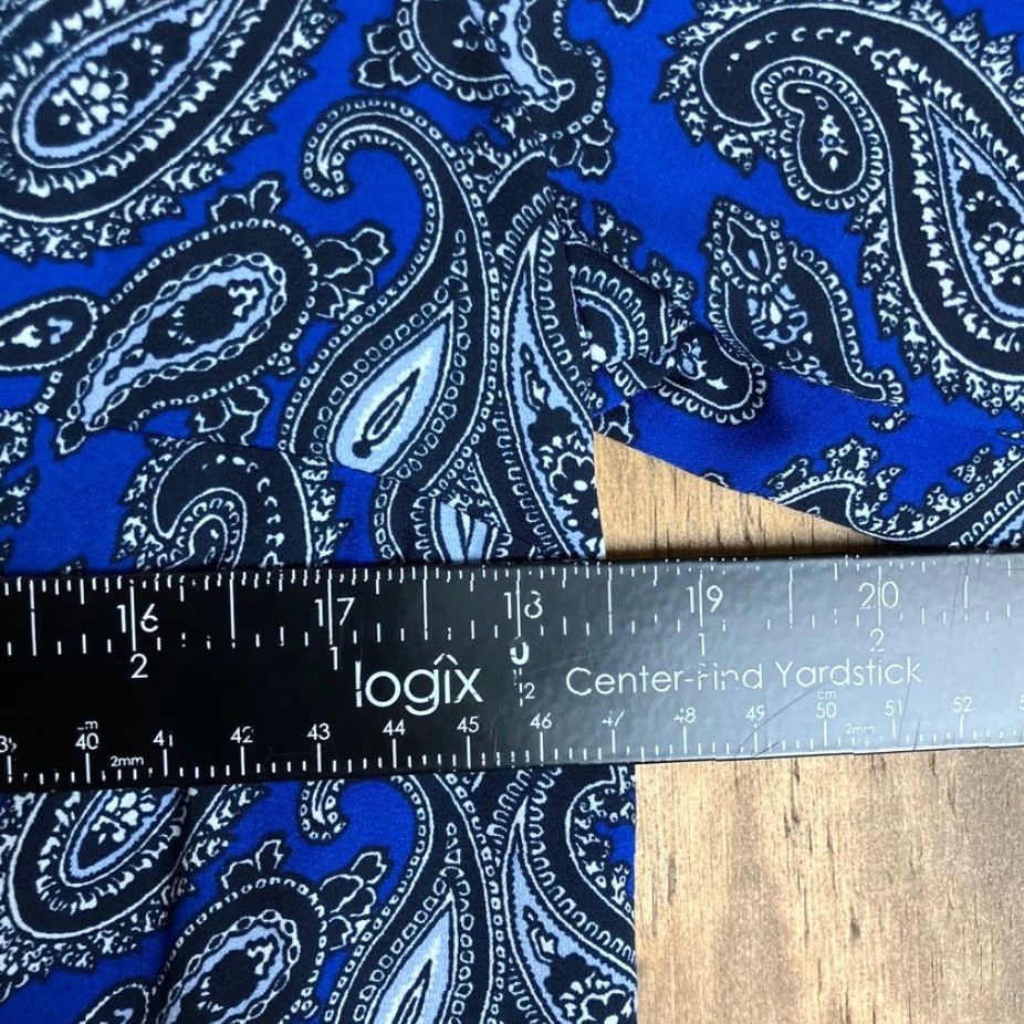 Banana Republic Banana Republic Blouse Blue Paisley V Neck Popover 3/4 Sleeve S Womens Size S / US 4 / IT 40 - 7 Thumbnail