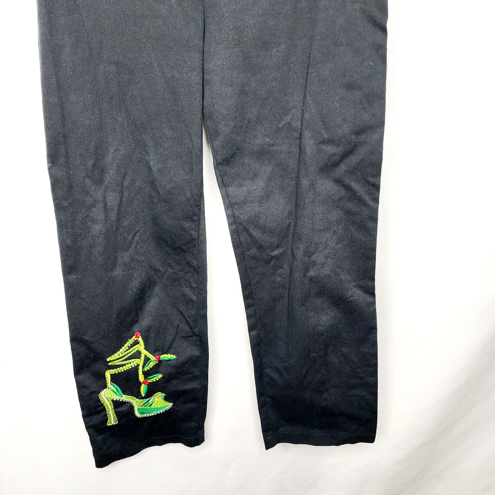 Other Vintage Vanity Collection Cropped Pants Beaded Shoe Detail Size 29" - 7 Thumbnail