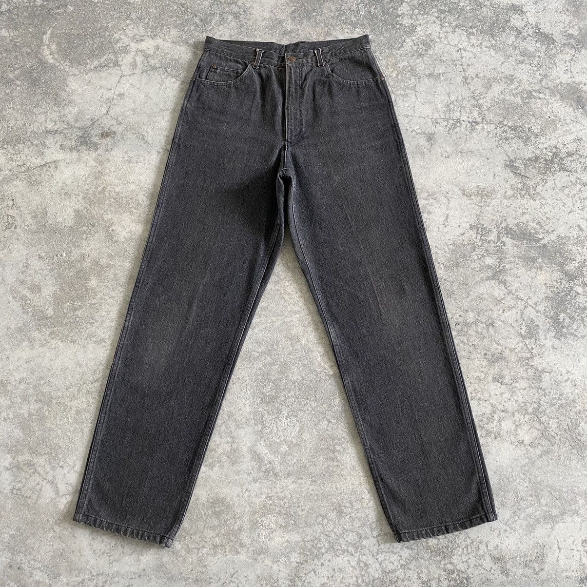 Comme des Garcons Homme 1990’s CdG Homme Wide Smoky Black Denim Jeans Size US 29 - 1 Thumbnail