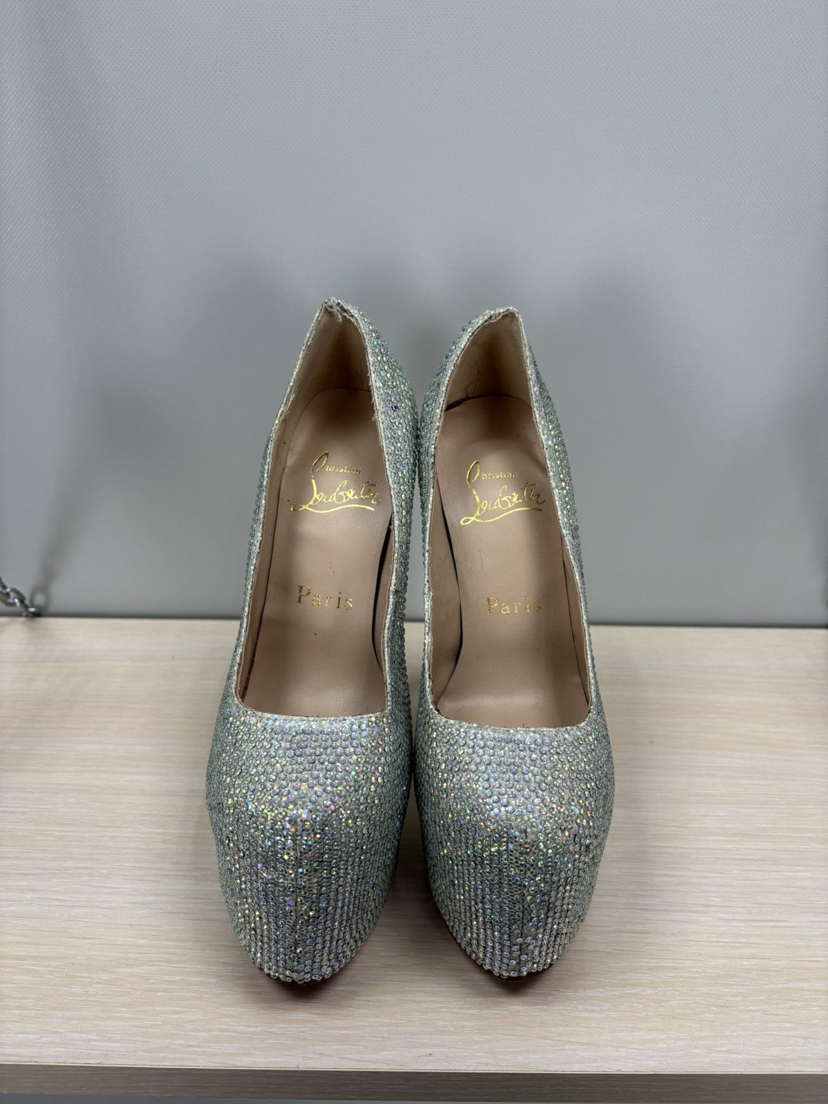 Christian Louboutin Womens heels Christian Louboutin Size 36 Color Gray Size US 6 / IT 36 - 3 Thumbnail