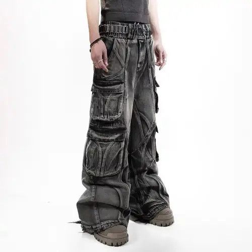 Japanese Brand Minako x Reia Retro Style Distressed Baggy Jeans Size US 29 - 5 Thumbnail