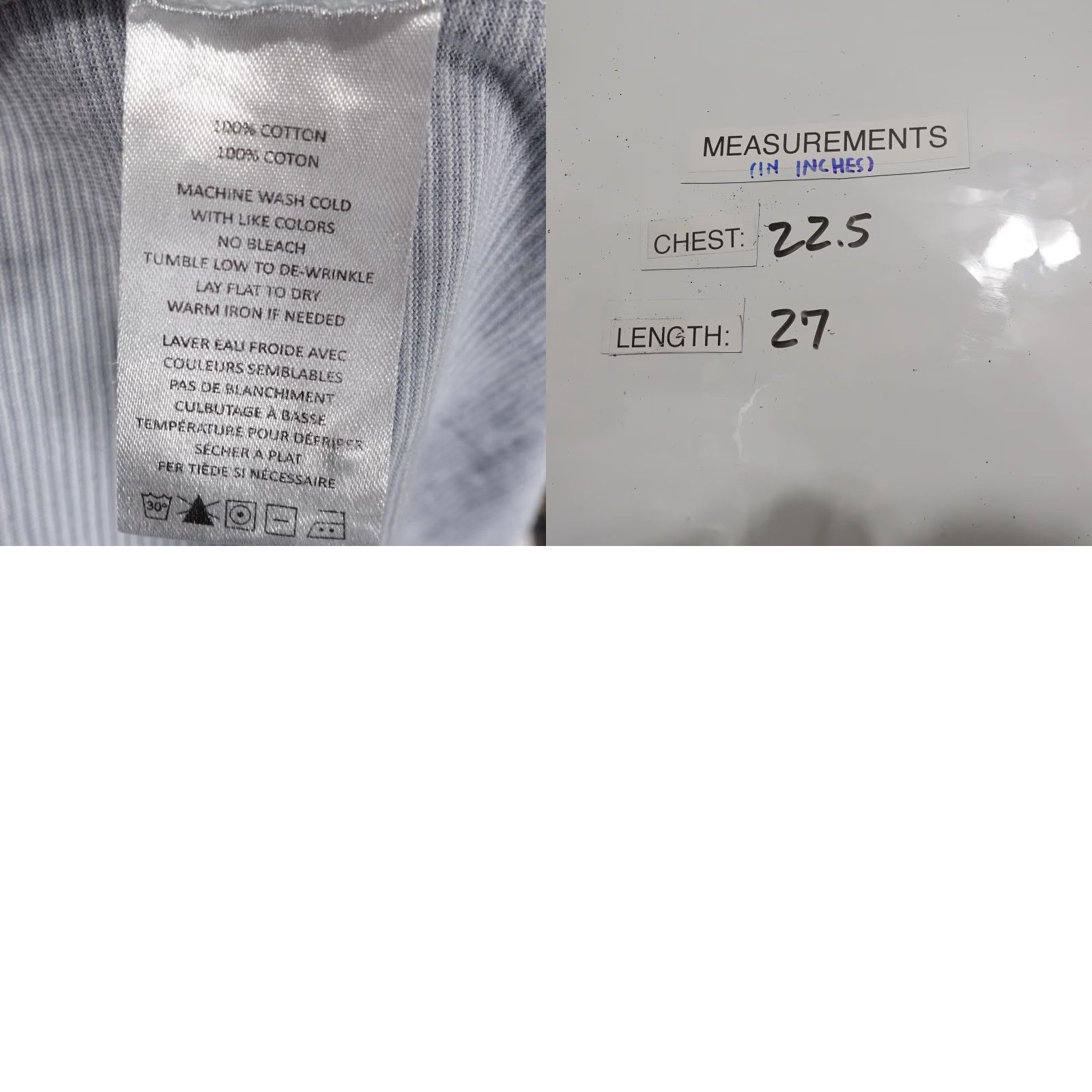 Vintage Robert Barakett Polo Shirt Mens XL Blue White Micro Stripe Short Sleeve Size US XL / EU 56 / 4 - 8 Thumbnail