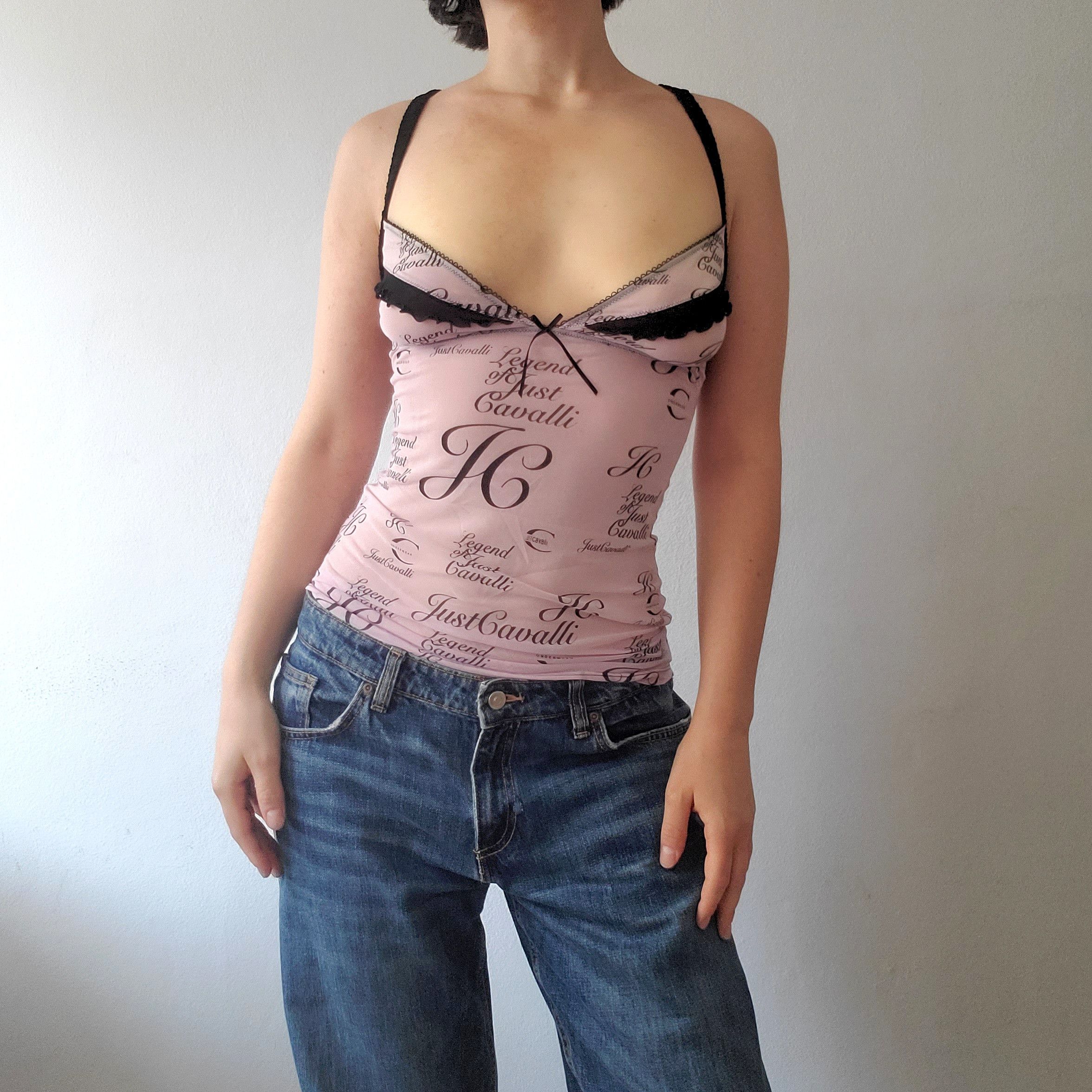 Roberto Cavalli Roberto Cavalli vintage y2k mesh monogram logo lingerie top Size M / US 6-8 / IT 42-44 - 7 Thumbnail