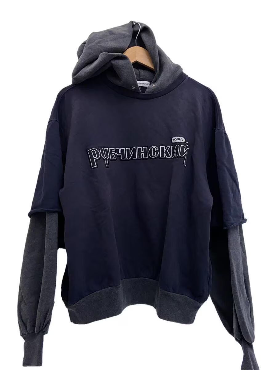 Gosha Rubchinskiy Oversized Layered Cyrillic Logo Hoodie Grailed