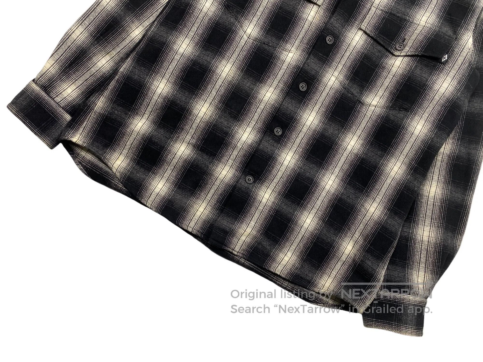 Marcelo Burlon Marcelo Burlon Printed Black and White Gingham Shirt Size US L / EU 52-54 / 3 - 4 Thumbnail