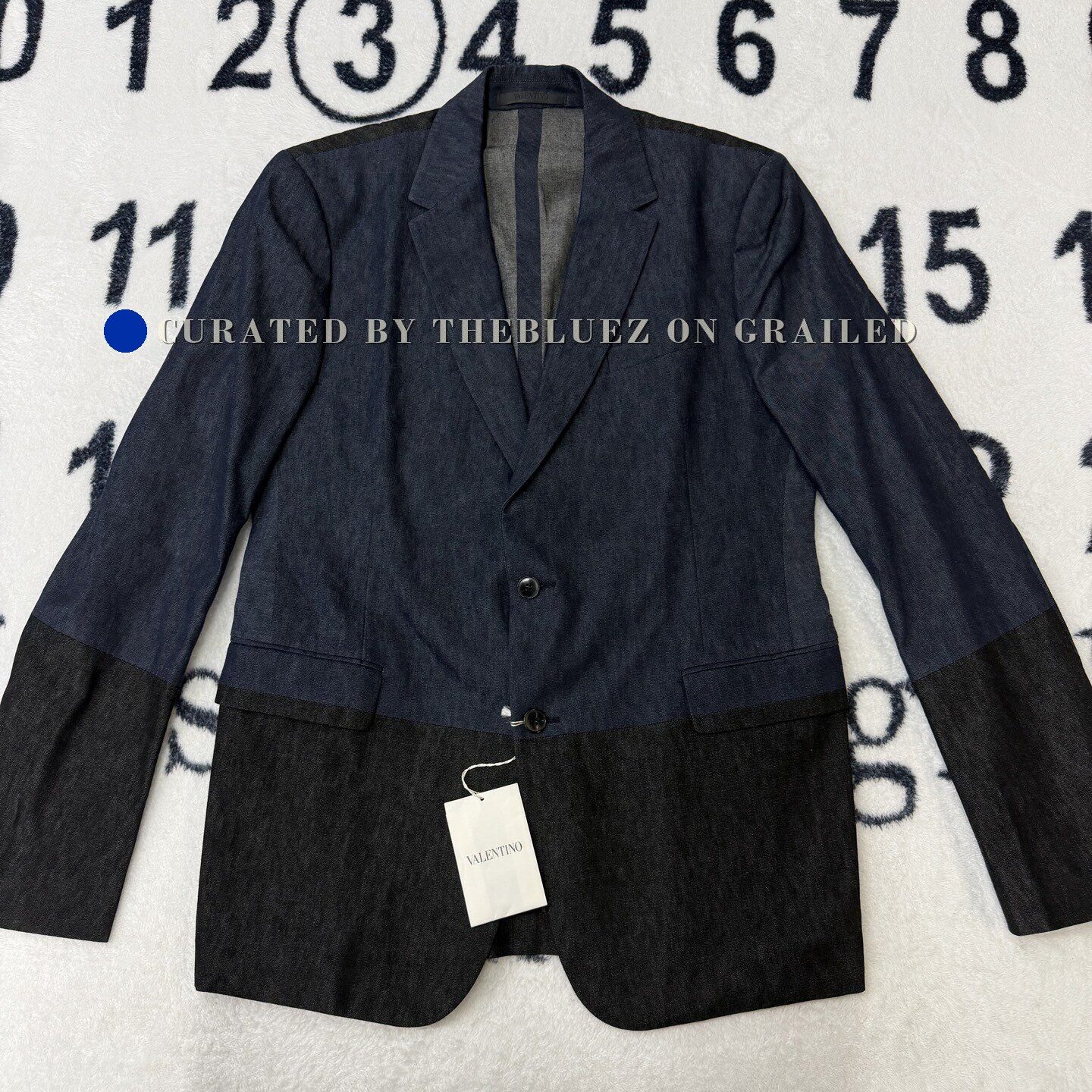 Valentino VALENTINO Black Blue Two-Tone Suit Size US M / EU 48-50 / 2 - 1 Thumbnail