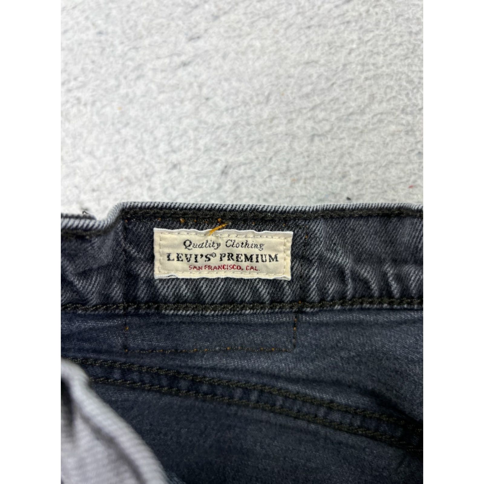 Levi's Levis Shorts Womens 24 Gray Denim Jean Cutoff Premium Big E 501 Button Fly 21x6 Size 42" / US 20 - 7 Thumbnail