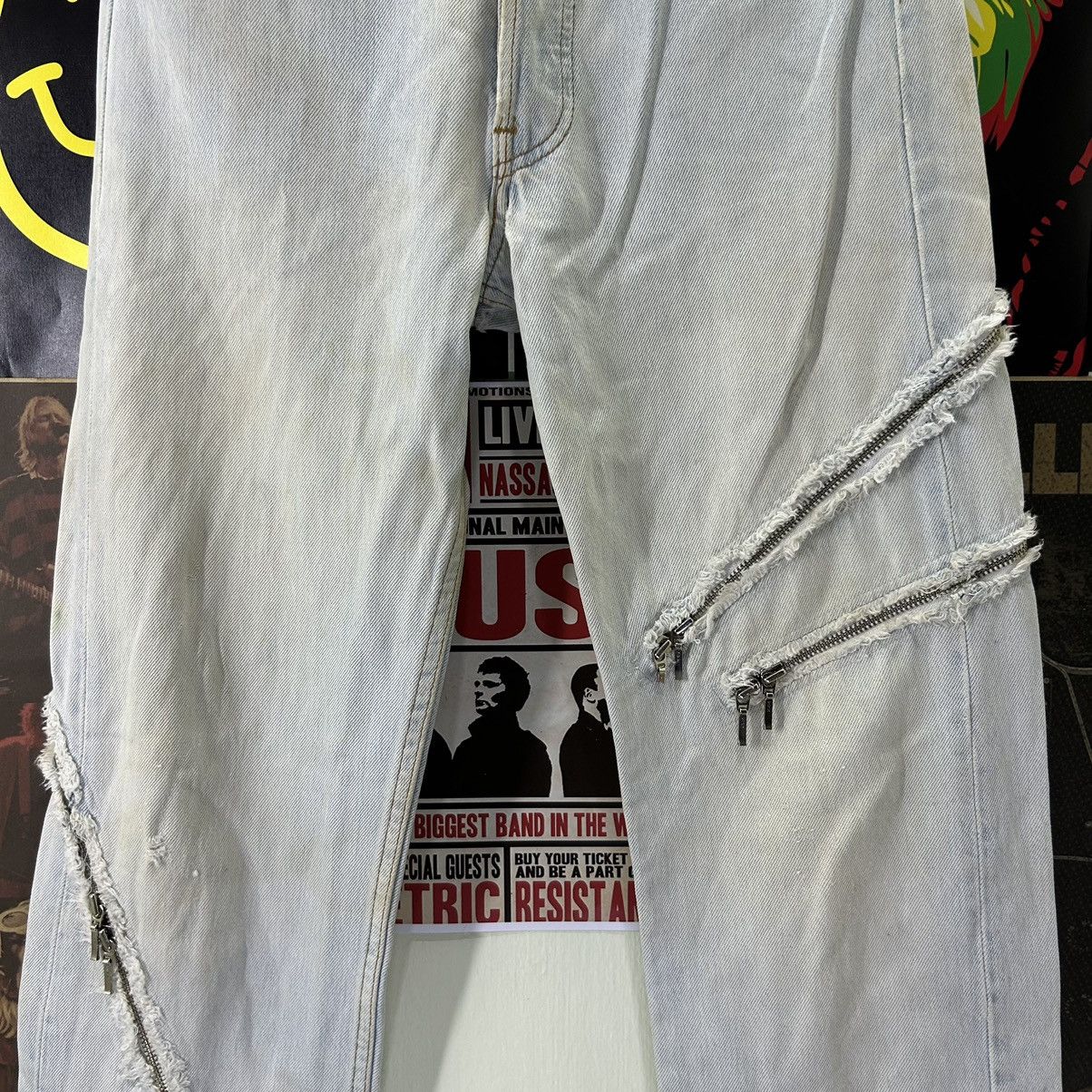 Levi's Vintage Levi’s 524 USA Punk Zipped Custom Rare Design Denim Size US 29 - 3 Thumbnail