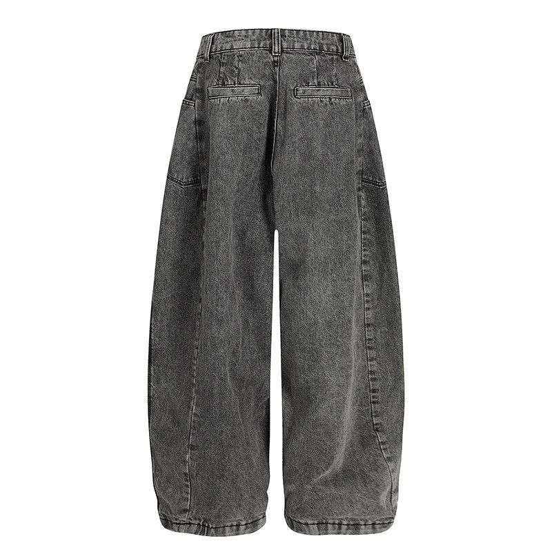 Japanese Brand Vintage washed distressed men's wide-leg jeans Size US 32 / EU 48 - 2 Thumbnail