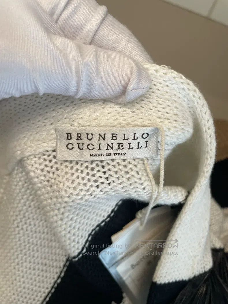 Brunello Cucinelli Brunello Cucinelli Contrast Colored Cotton Linen Open Card Size S / US 4 / IT 40 - 3 Thumbnail
