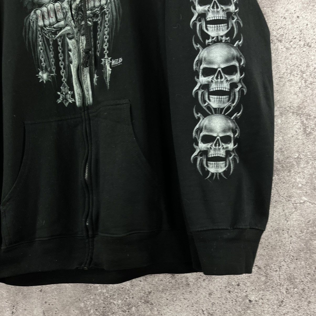 Other Vintage Wild Skulls Hoodie Neon Logo Gothic Street Style Size US XL / EU 56 / 4 - 3 Thumbnail