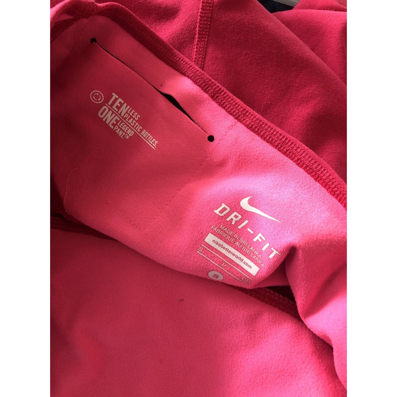 Nike Nike Dri-FIT Leggings Womens S Small Pink Pull On Skinny Compression Gym & Training Activewear Yoga Pilates Walking Outdoor Seasonal All Size 28" / US 6 / IT 42 - 3 Thumbnail