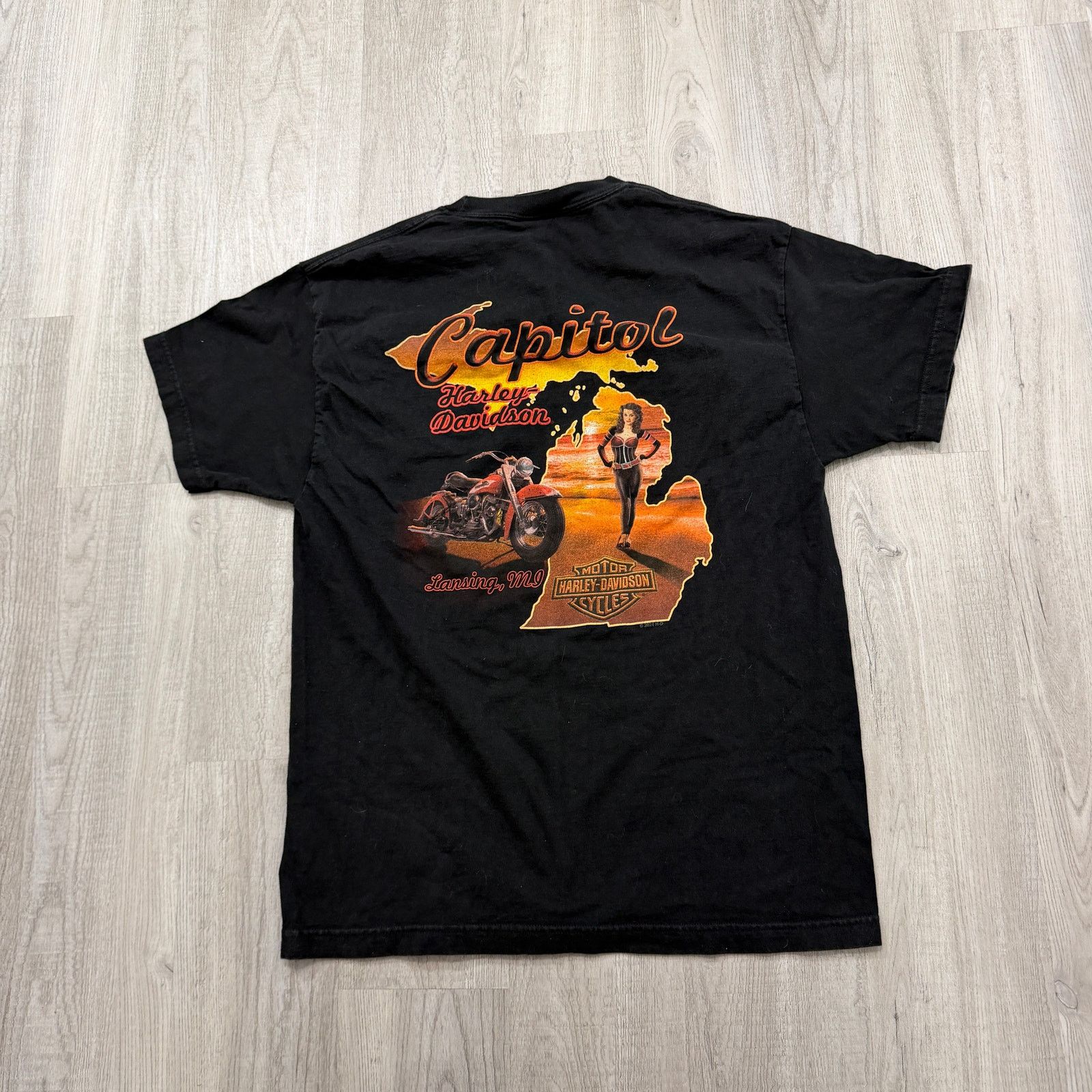 Harley Davidson Harley Davidson Skull Shirt Men's Large Black Pin Up Girl Size US L / EU 52-54 / 3 - 6 Thumbnail
