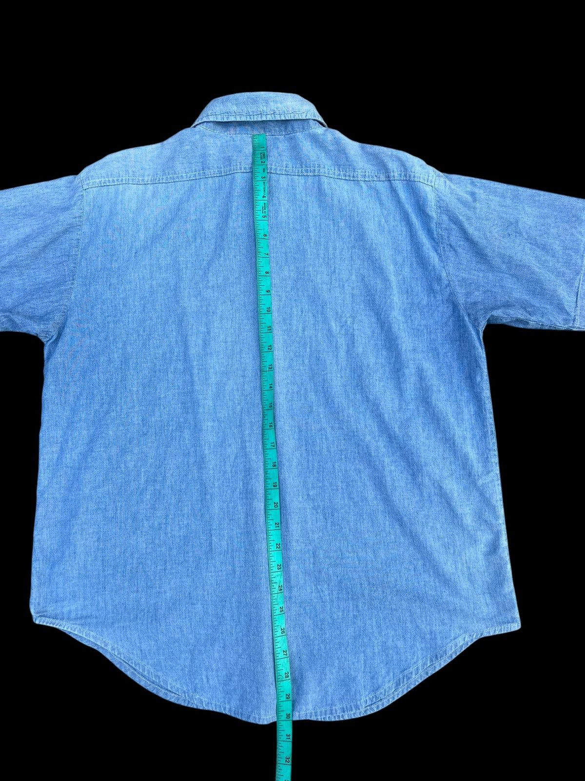 FiveBrother Vintage 60s 70s Five Brother Sun Fade Muddy Chambray Shirt Size US L / EU 52-54 / 3 - 12 Thumbnail