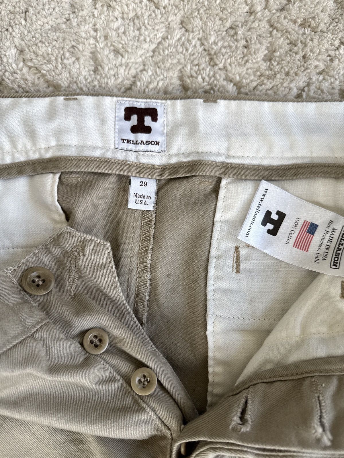 Tellason Tellason chino Size US 29 - 3 Thumbnail
