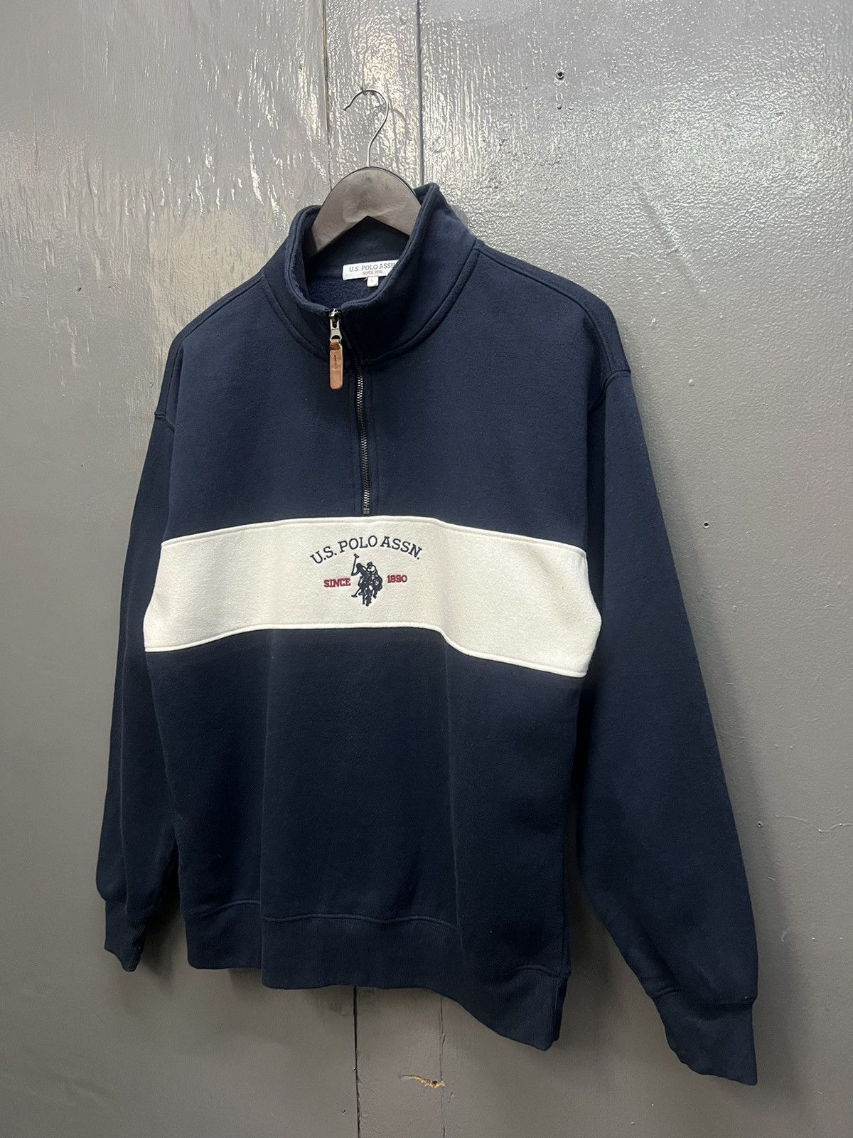 U.S. Polo Assn. US Polo ASSN Half Zipper Sweatshirt Size US L / EU 52-54 / 3 - 3 Thumbnail