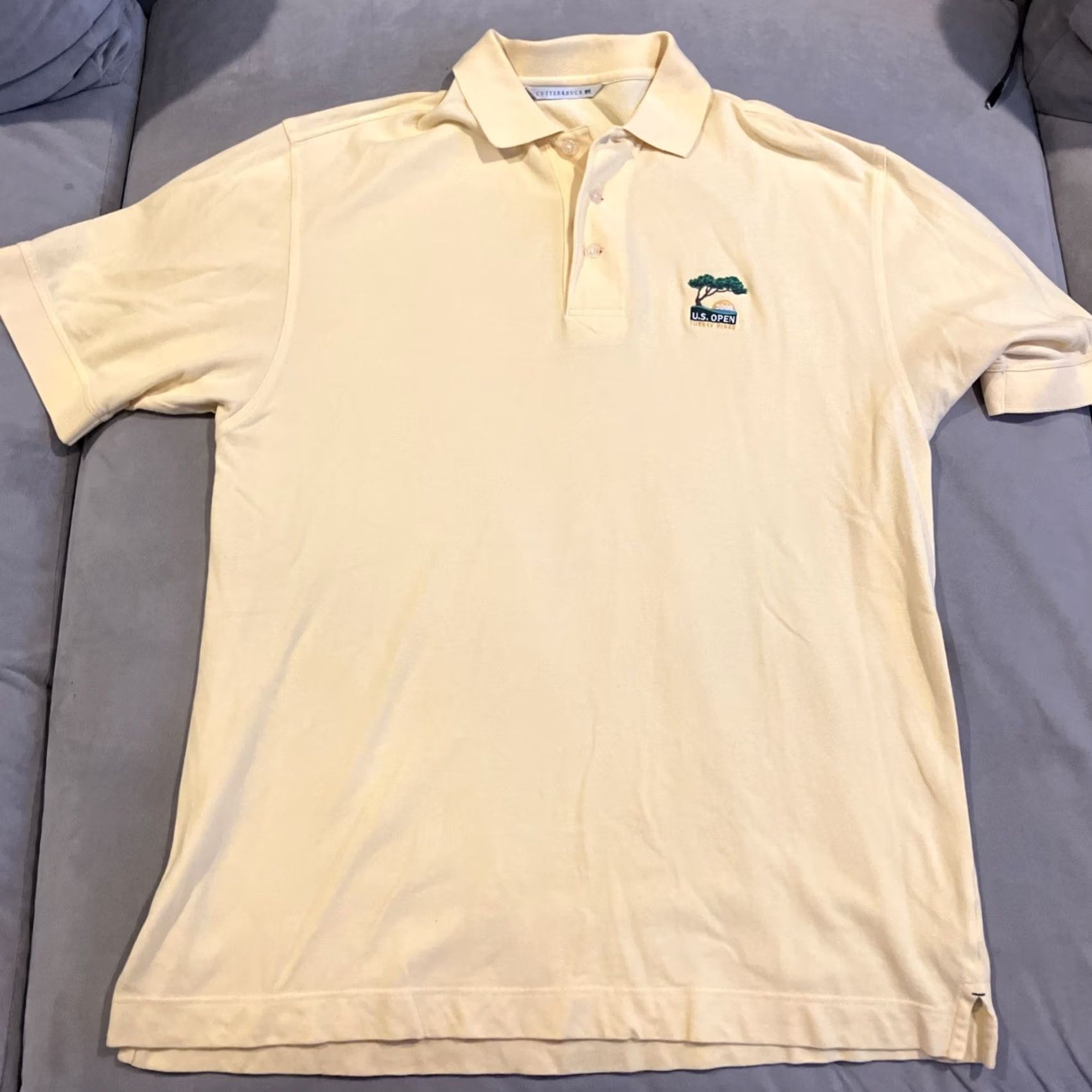 Cutter & Buck VINTAGE Cutter & Buck Golf Polo XL Mens Yellow 2005 US OPEN Torrey Pines Size US XL / EU 56 / 4 - 2 Thumbnail