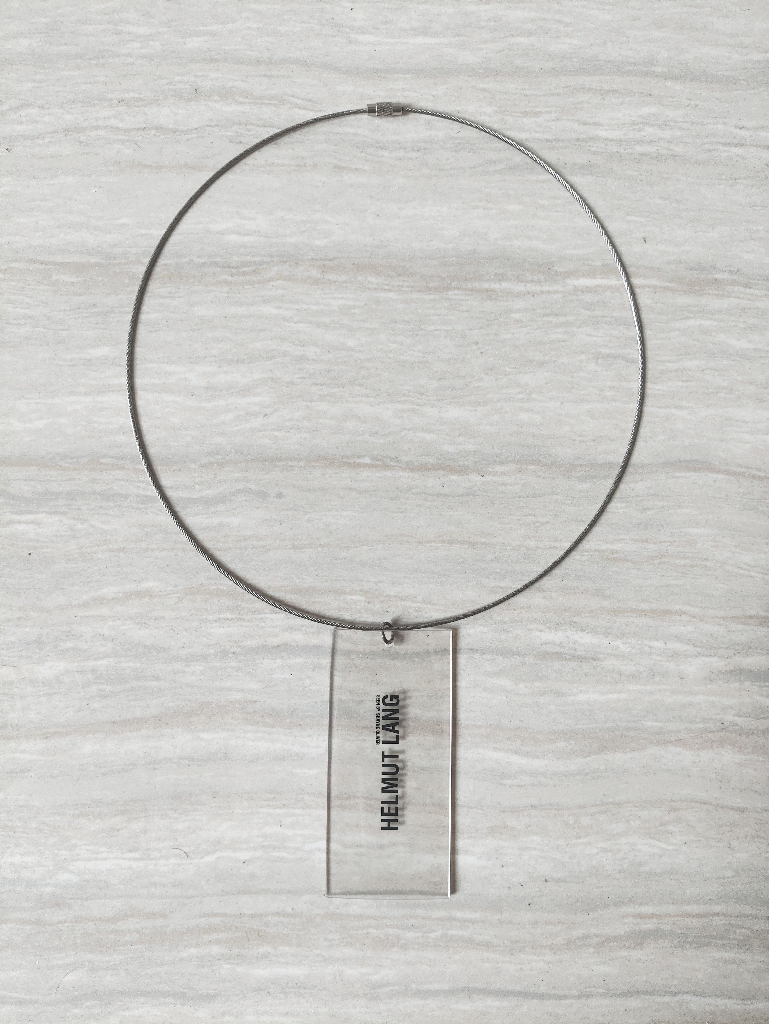 Helmut Lang SS18 Shayne Oliver PVC logo print necklace Size ONE SIZE - 1 Thumbnail