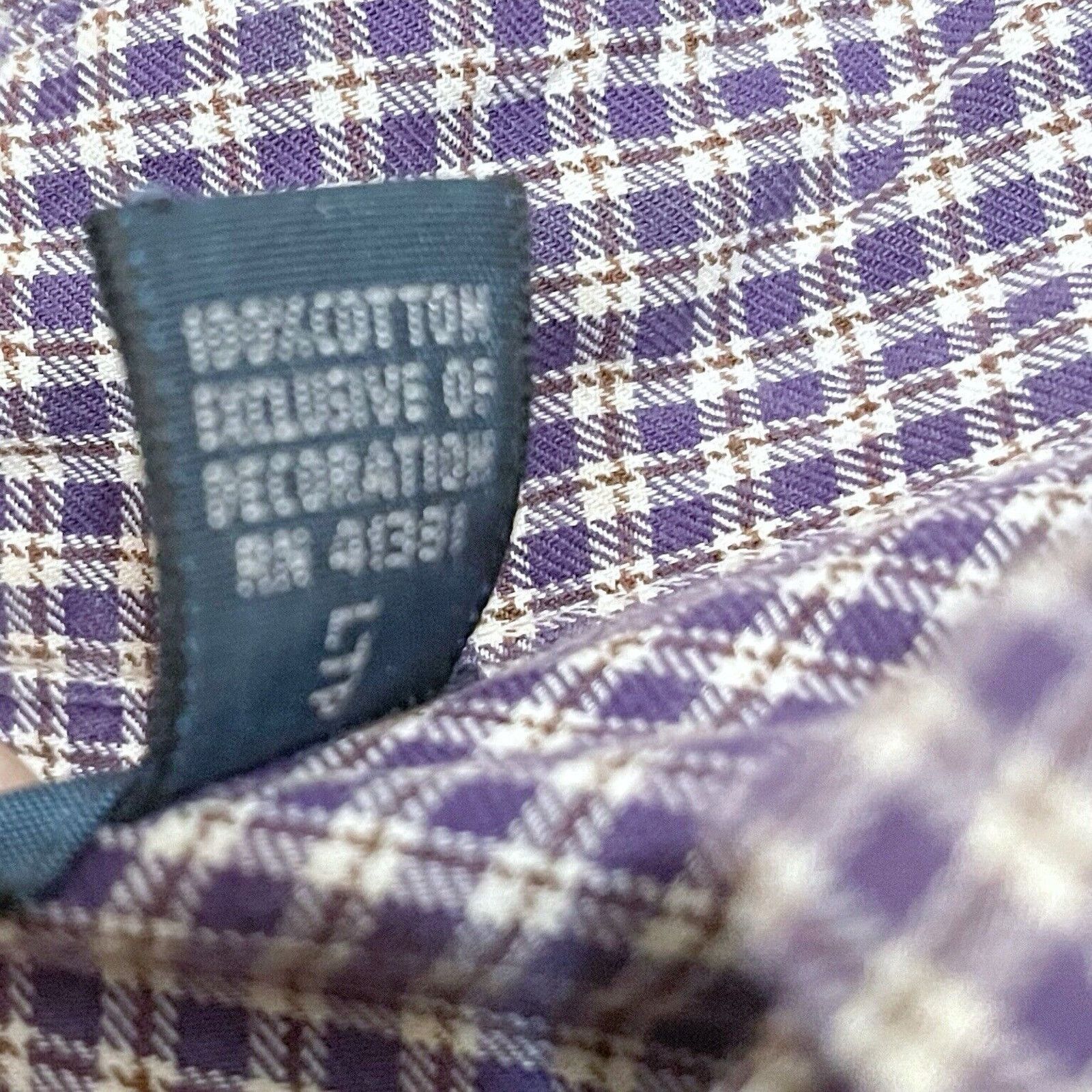 Ralph Lauren Ralph Lauren Purple Plaid Cotton Button Up Shirt Large Size US L / EU 52-54 / 3 - 5 Thumbnail