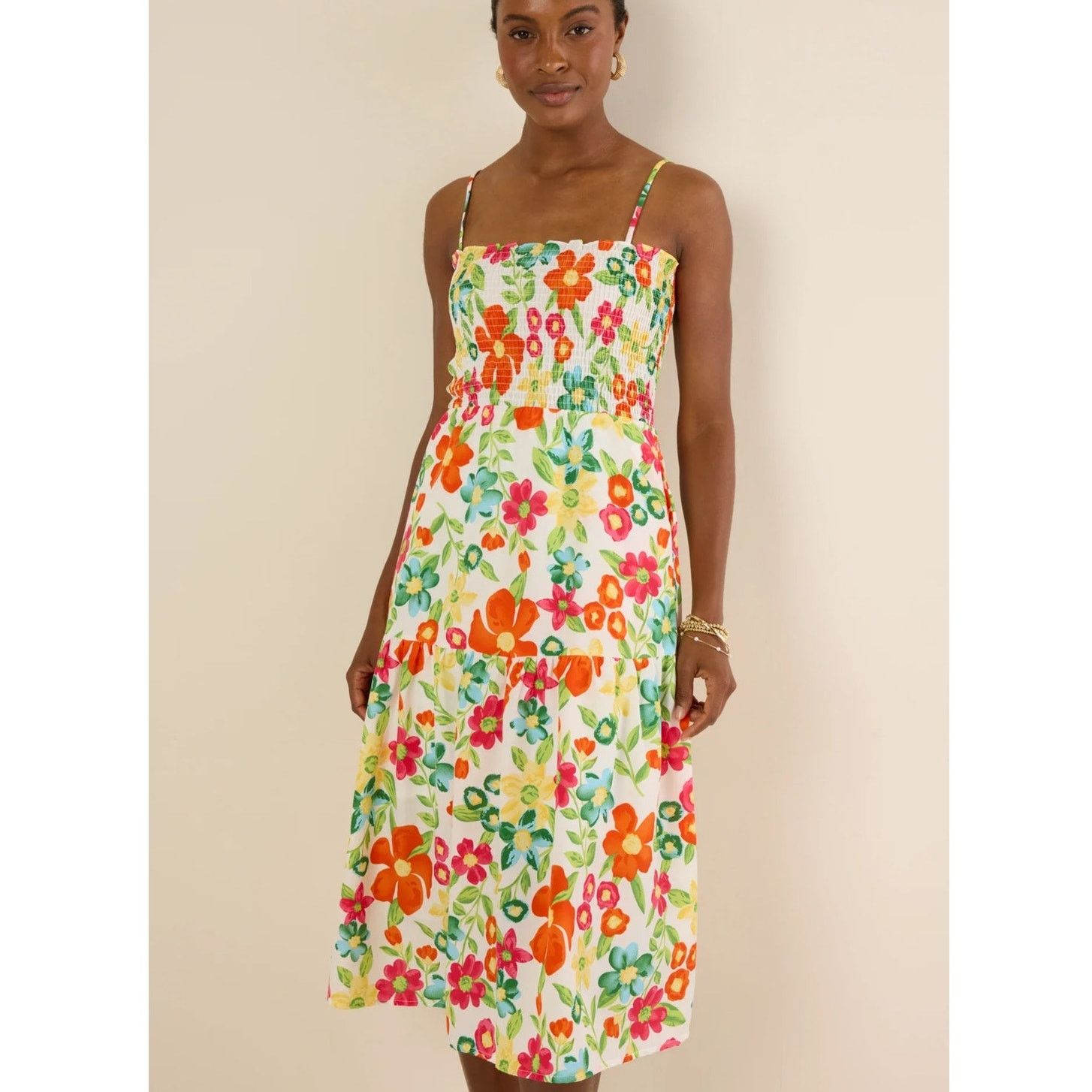 Other NWOT THML Floral Smocked Sundress Midi Dress M Size M / US 6-8 / IT 42-44 - 1 Thumbnail