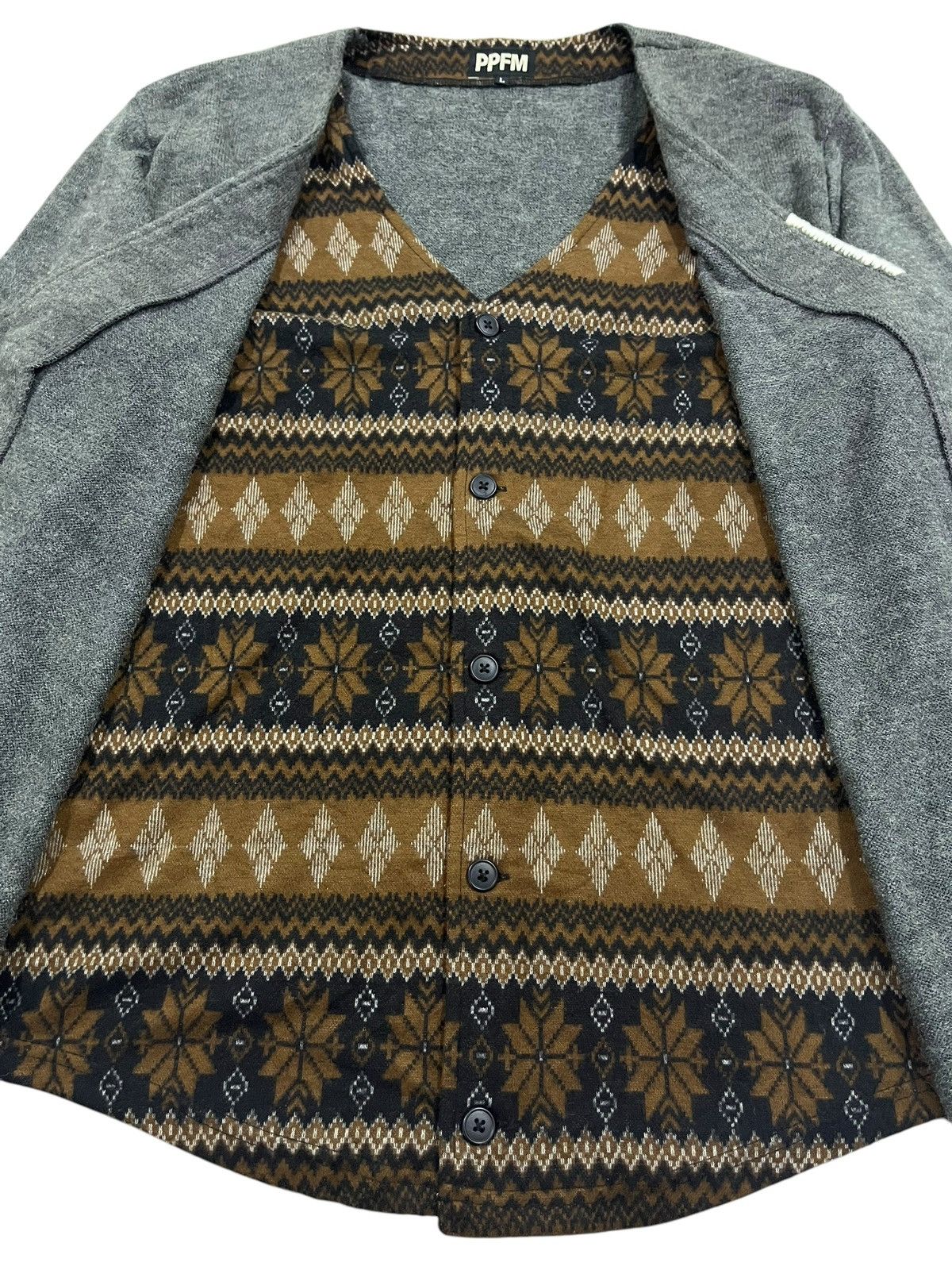 If Six Was Nine PPFM IF SIX WAS NINE LGB STYLE DOUBLE LAYER CARDIGAN Size US L / EU 52-54 / 3 - 5 Thumbnail
