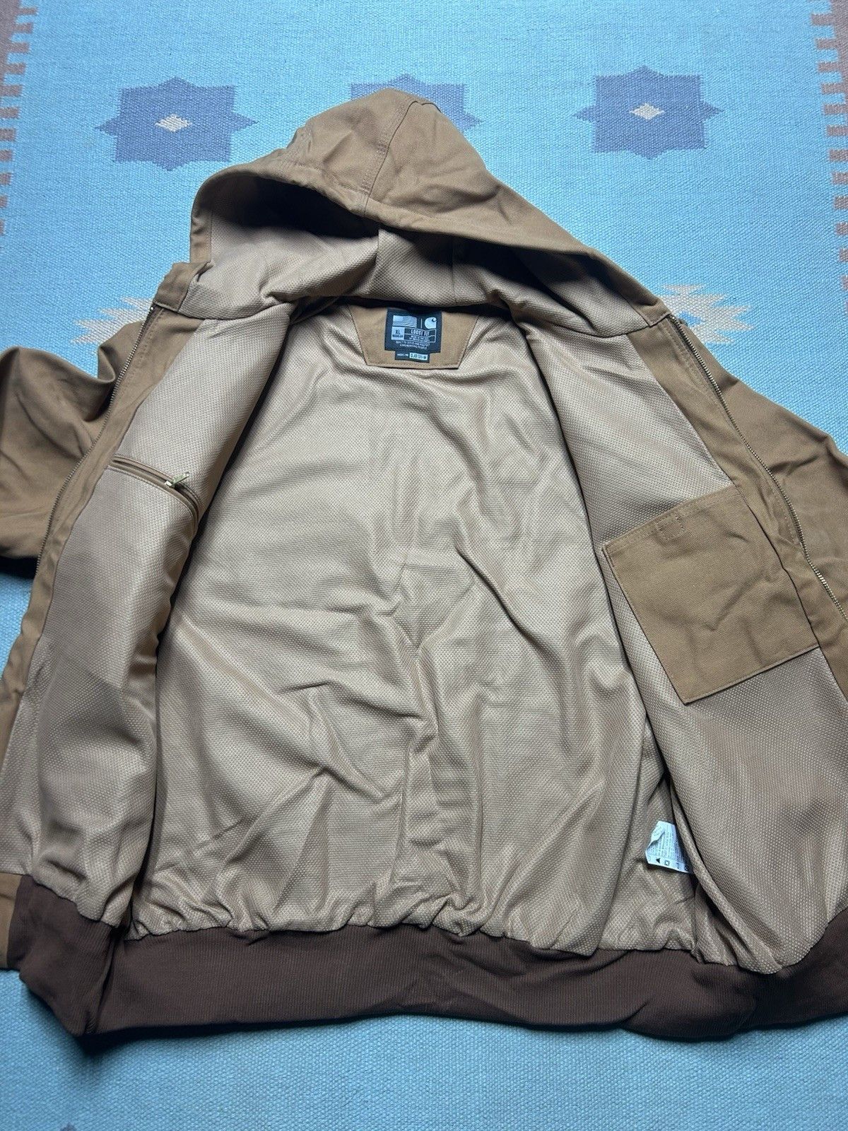 Carhartt Carhartt duck canvas hooded work jacket J131 BRN thermal XL Size US XL / EU 56 / 4 - 4 Thumbnail