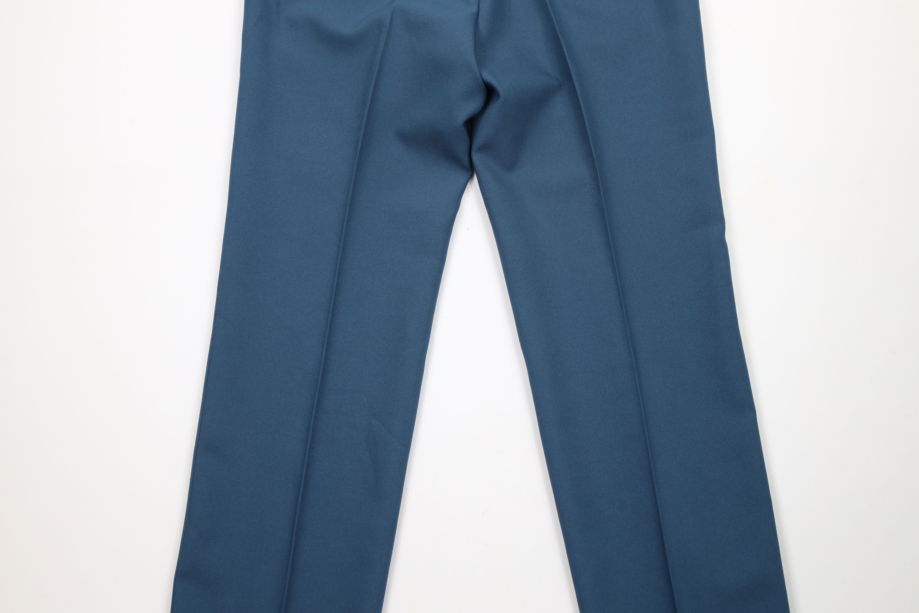 Vintage Vintage 70s Streetwear Flared Wide Leg Chino Pants Blue USA Size US 34 / EU 50 - 12 Thumbnail