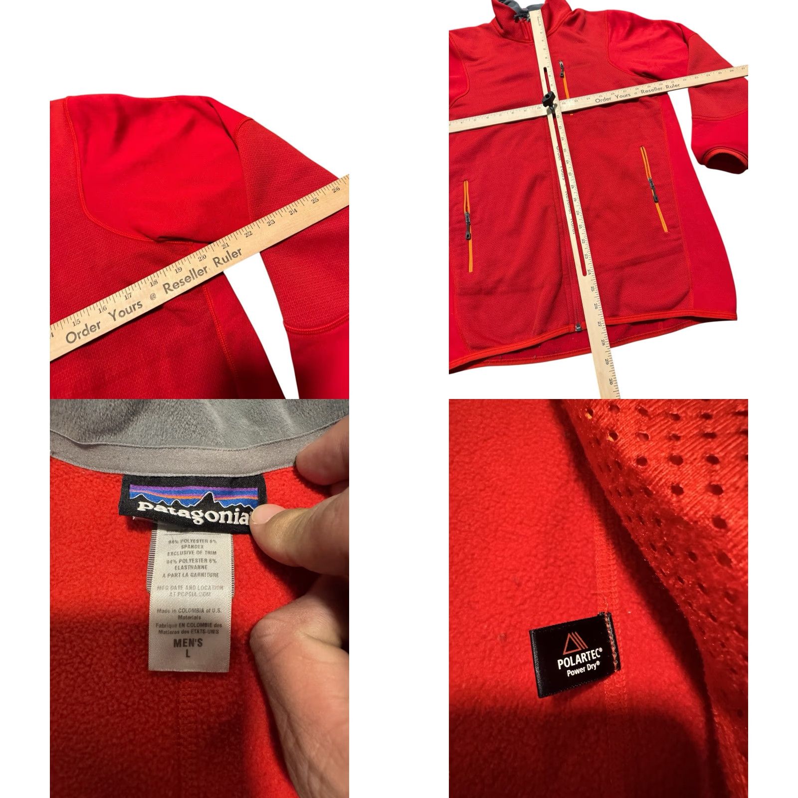 Patagonia Patagonia Jacket Men R1 Full-Zip Fleece Red Large Polartec Power Dry Grid Zip Pocket Zipper Logo Windbreaker Outdoor Casual Travel Scarf? Size US L / EU 52-54 / 3 - 9 Thumbnail