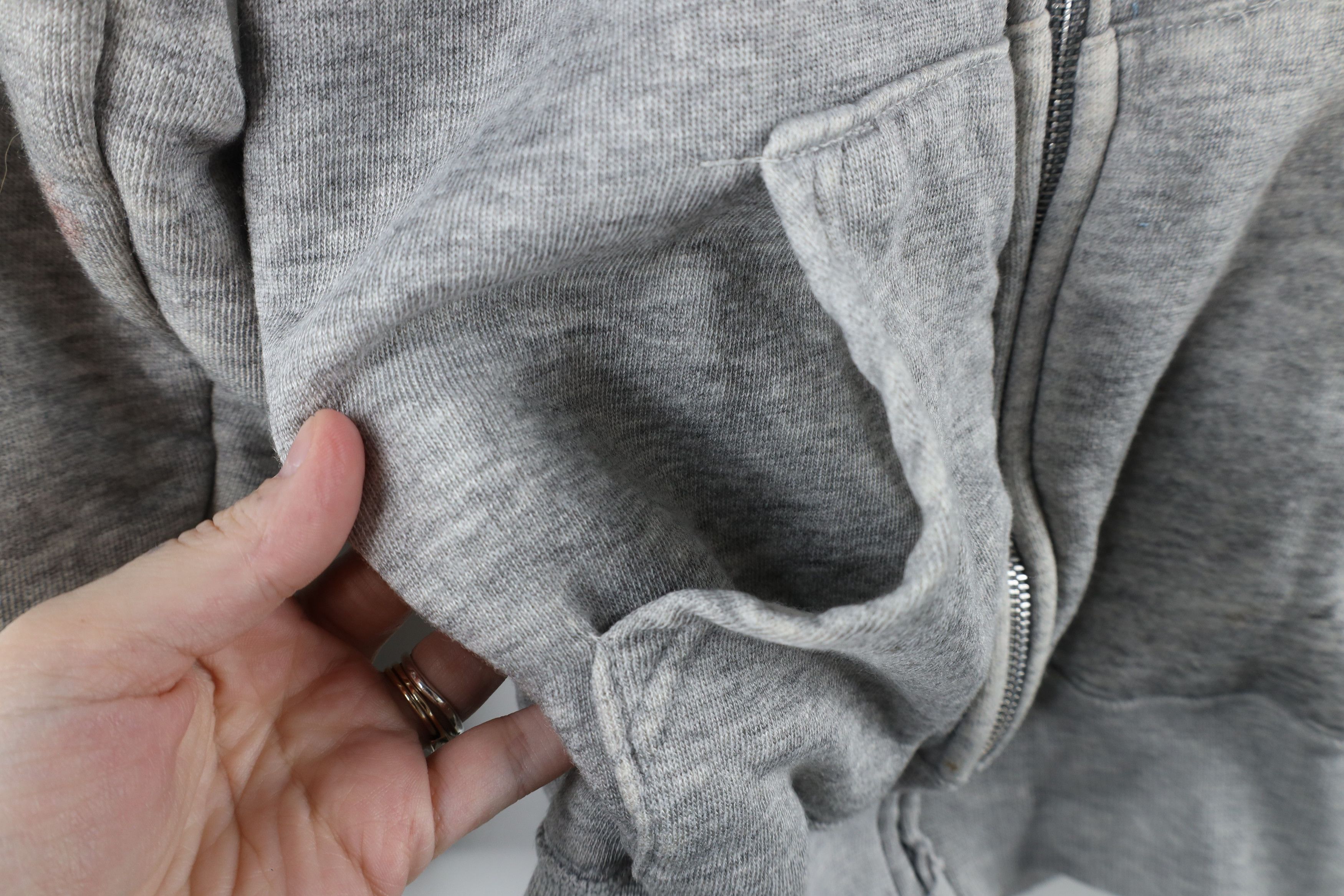 Vintage Vintage 70s Streetwear Waffle Knit Lined Triblend Hoodie USA Size US M / EU 48-50 / 2 - 8 Thumbnail