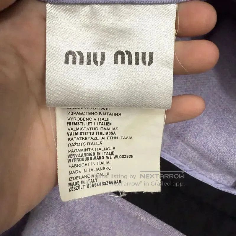 Miu Miu Miu Miu Violet Pleated Women's Cotton Skirt . Size 23" - 4 Thumbnail