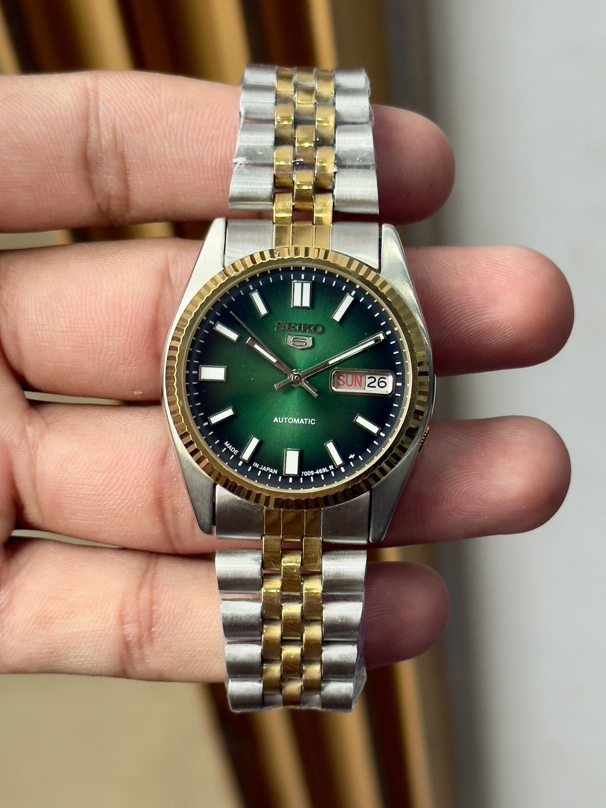 Vintage Seiko SNXJ NOS Automatic 7009 green Dial Men's Wrist Watch | Grailed