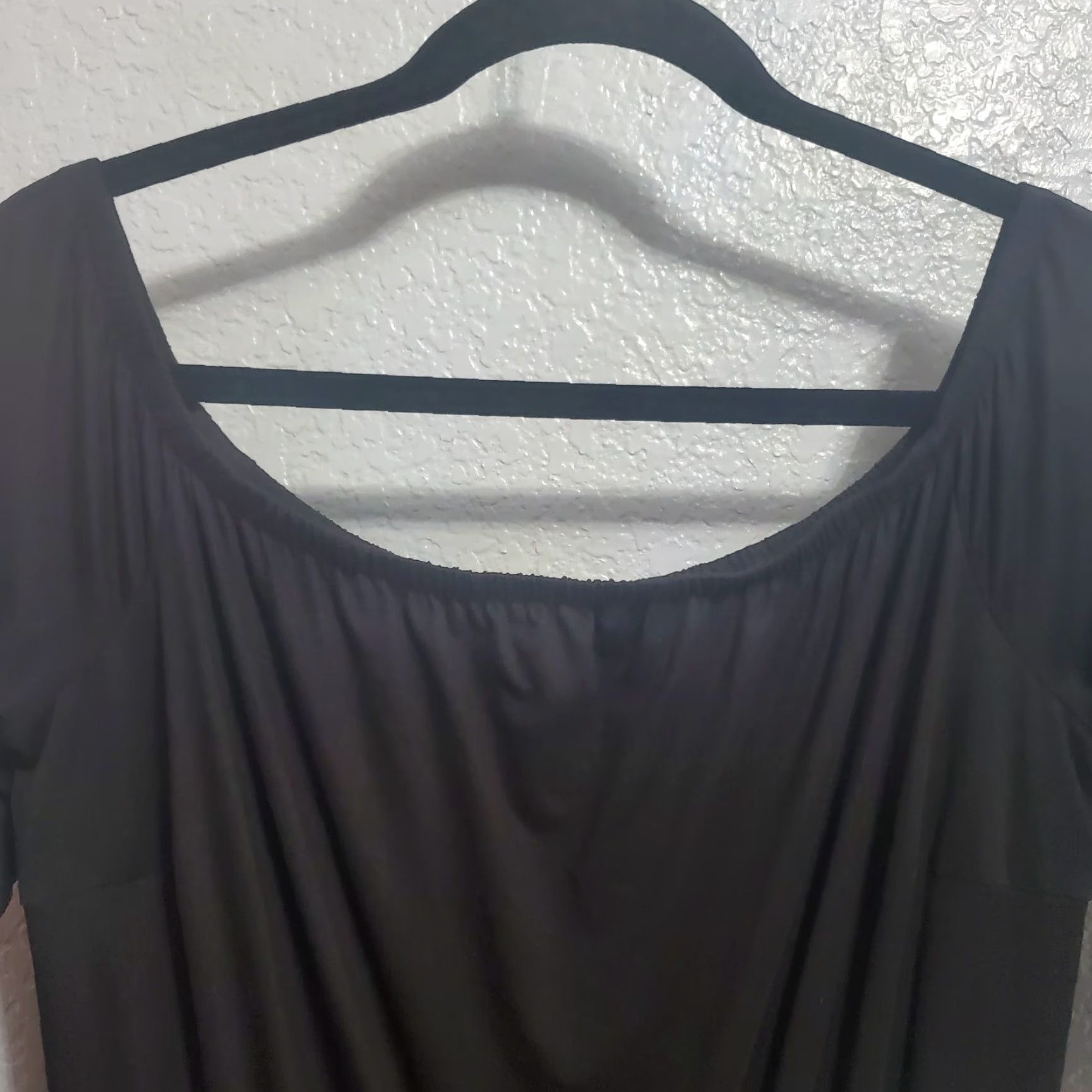 Black Halo VINTAGE AJ My Amelia James Midi Dress Women XL Black Half Sleeve Pockets Flowy Balletcore Size XL / US 12-14 / IT 48-50 - 5 Thumbnail