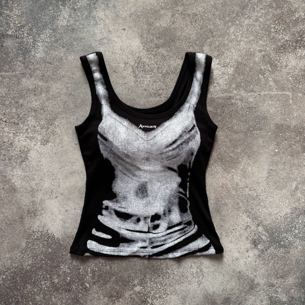 If Six Was Nine Diesel Style Y2K Body Print Avant Garde Tank Top Size S / US 4 / IT 40 - 2 Thumbnail