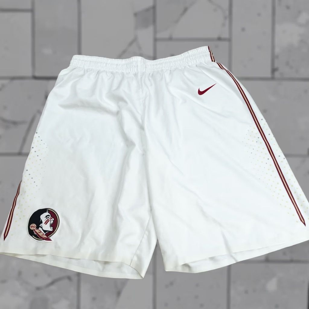 Nike Nike Florida State Seminoles Basketball Shorts White 38 Men Regular Athletic Drawstring Shorts Size US 38 / EU 54 - 1 Thumbnail