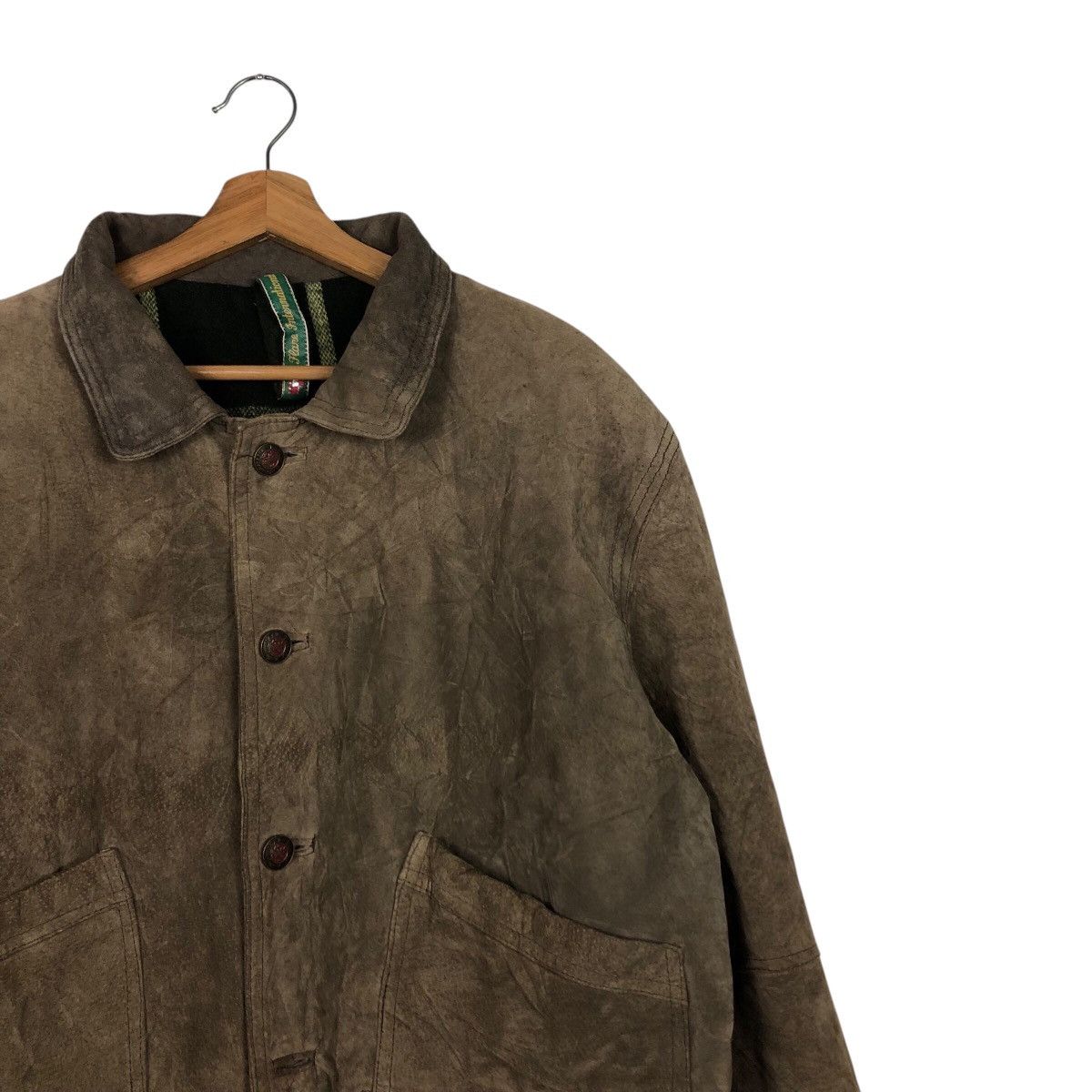 Issey Miyake 📌Vintage Genuine Leather Jacket Flare Blanket Tartan Design Size US M / EU 48-50 / 2 - 7 Thumbnail