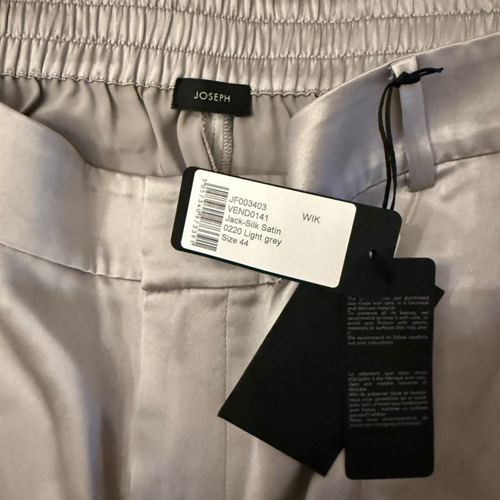 Joseph Joseph Jack Silk Satin Pants, Size 44 or US 14 Size 36" / US 14 / IT 50 - 2 Thumbnail