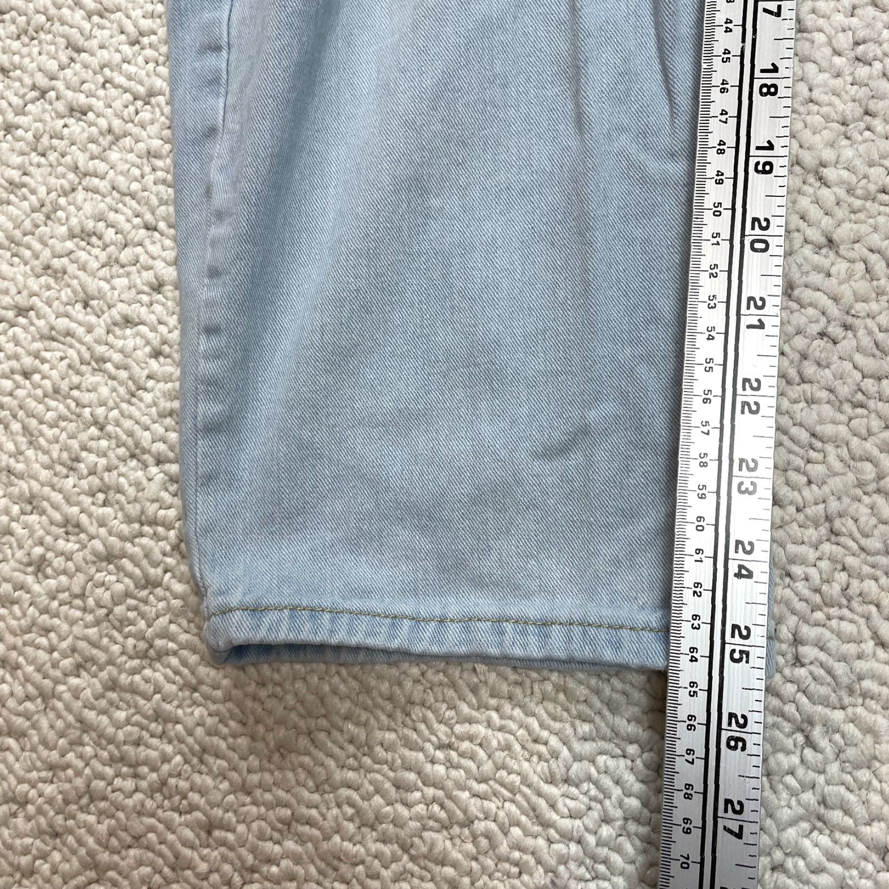 Shein Shein Jeans Womens XL Blue Denim Light Wash Straight Leg High Rise Mom 33x25 Size 40" / US 18 - 4 Thumbnail