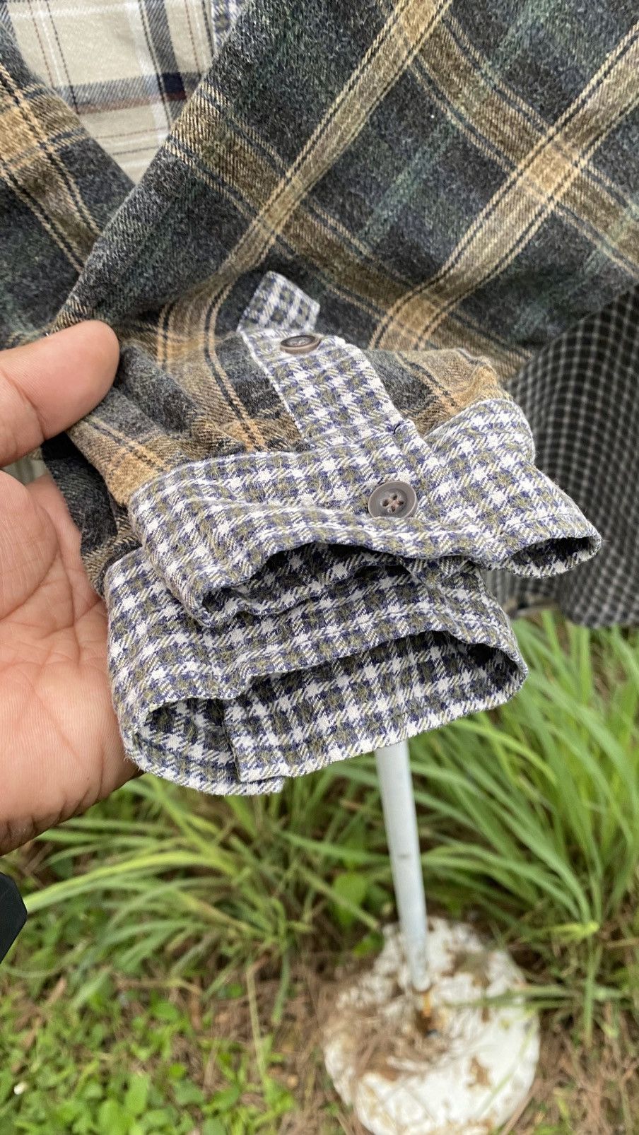 Flannel × If Six Was Nine × Japanese Brand CUBE SUGAR REBUILD PATCHWORK FLANNEL SHIRTS Size US M / EU 48-50 / 2 - 5 Thumbnail