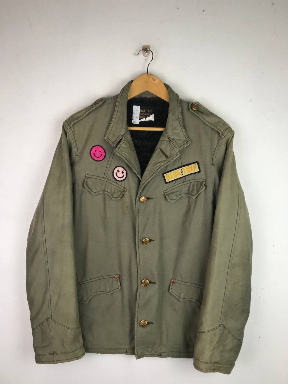 Vintage Edwin Blue Trip Military Design Jacket