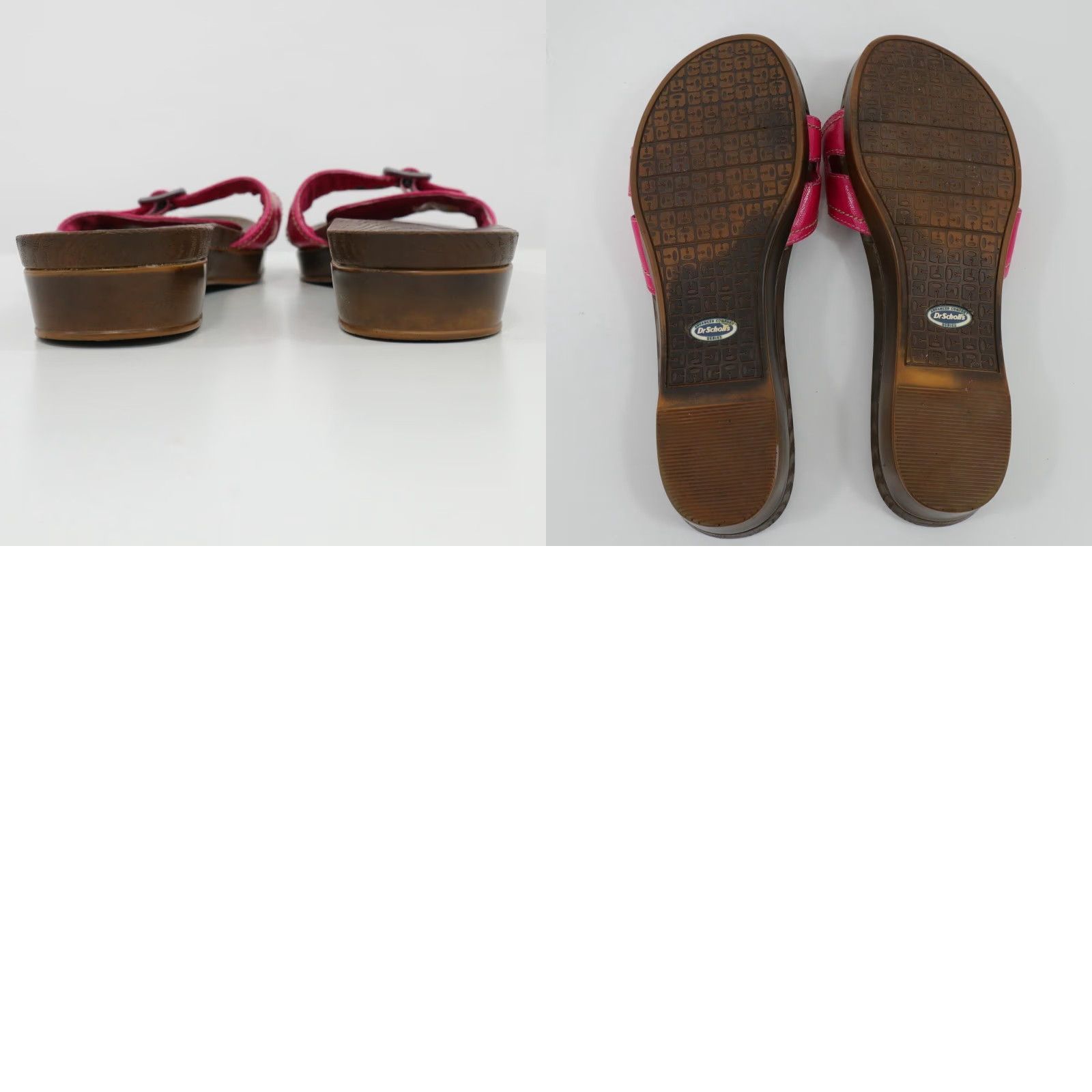 Dr. Scholl's Sandals Womens 10 Hot Pink Buckle Slip On Comfort