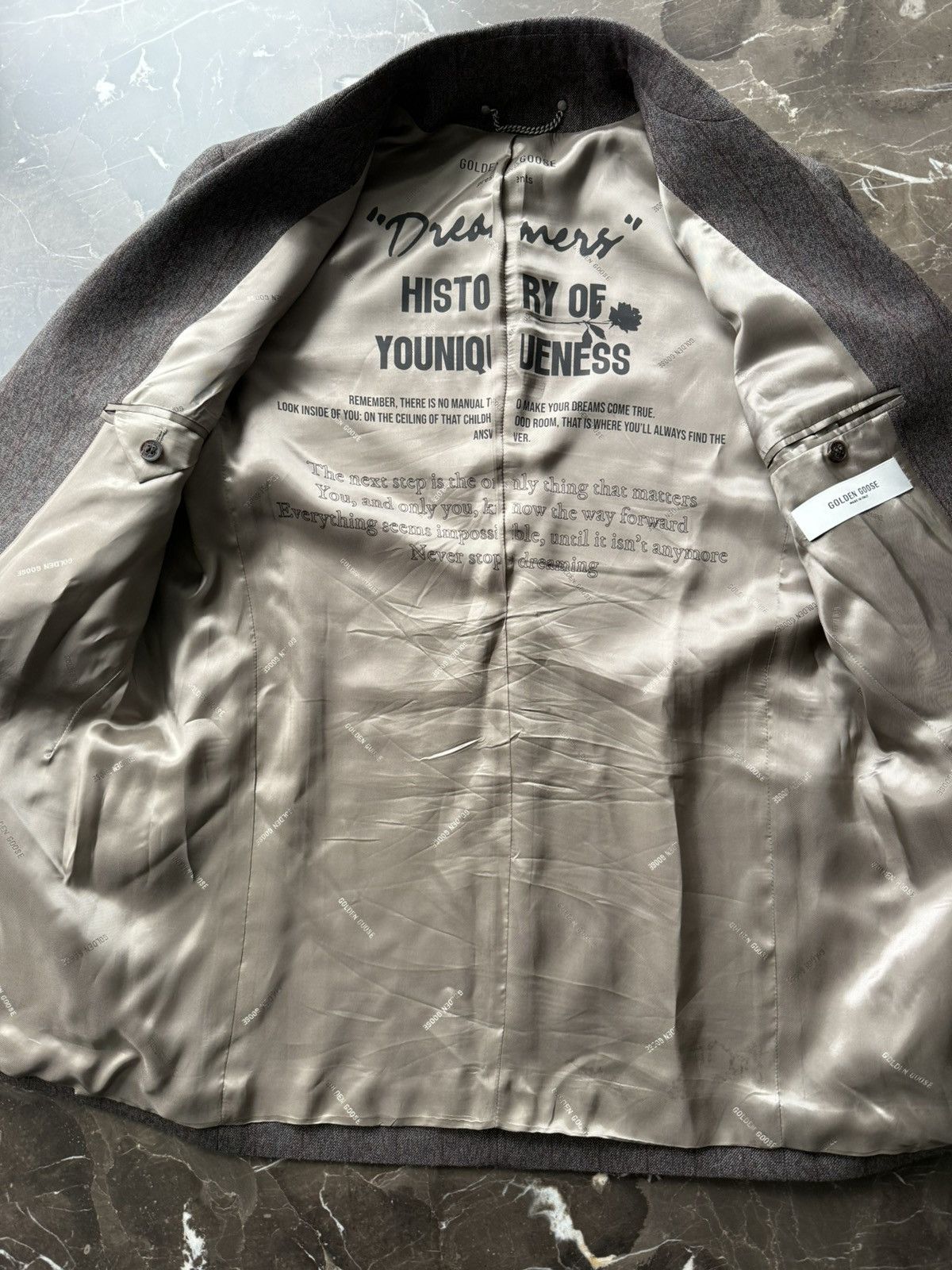 Golden Goose Golden Goose F25 Single-Breast Blazer — IT 48 | Dk Br Stripe Size 48R - 5 Thumbnail